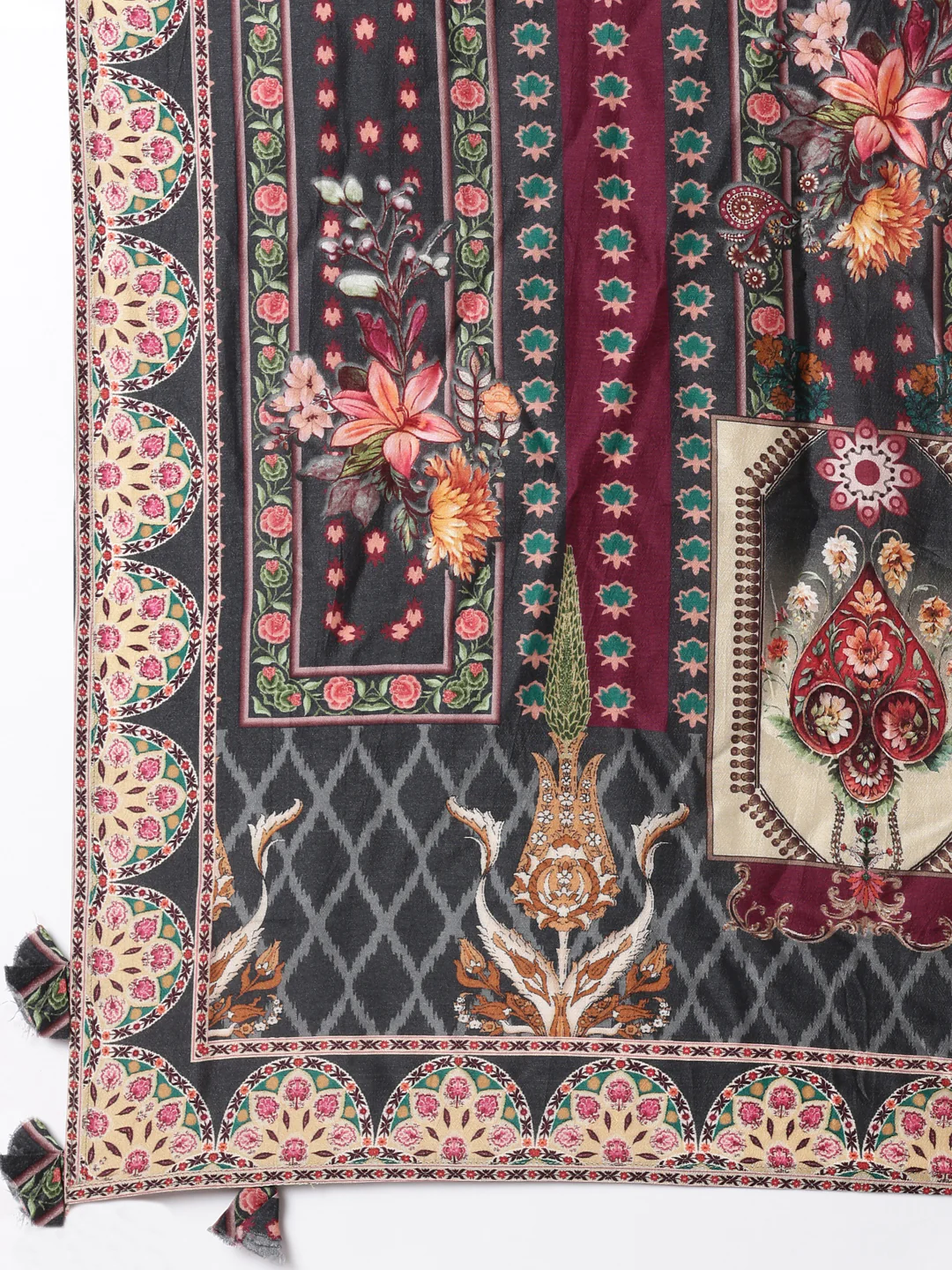 Black Georgette Anarkali Three Piece Set - Image 7