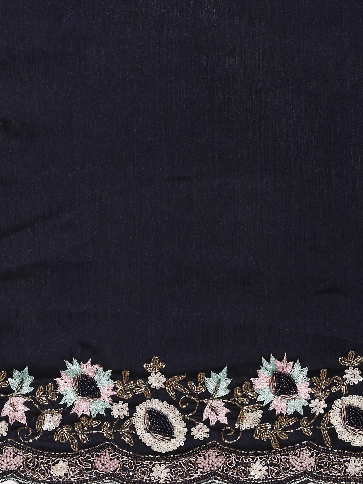 Black Jimmy Choo Embroidery Saree - Image 5