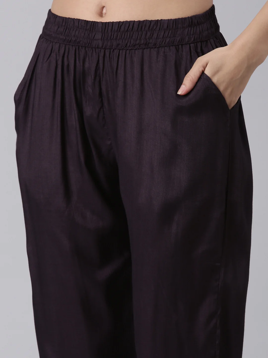 Black Tissue Printed Three Piece Set - Image 6