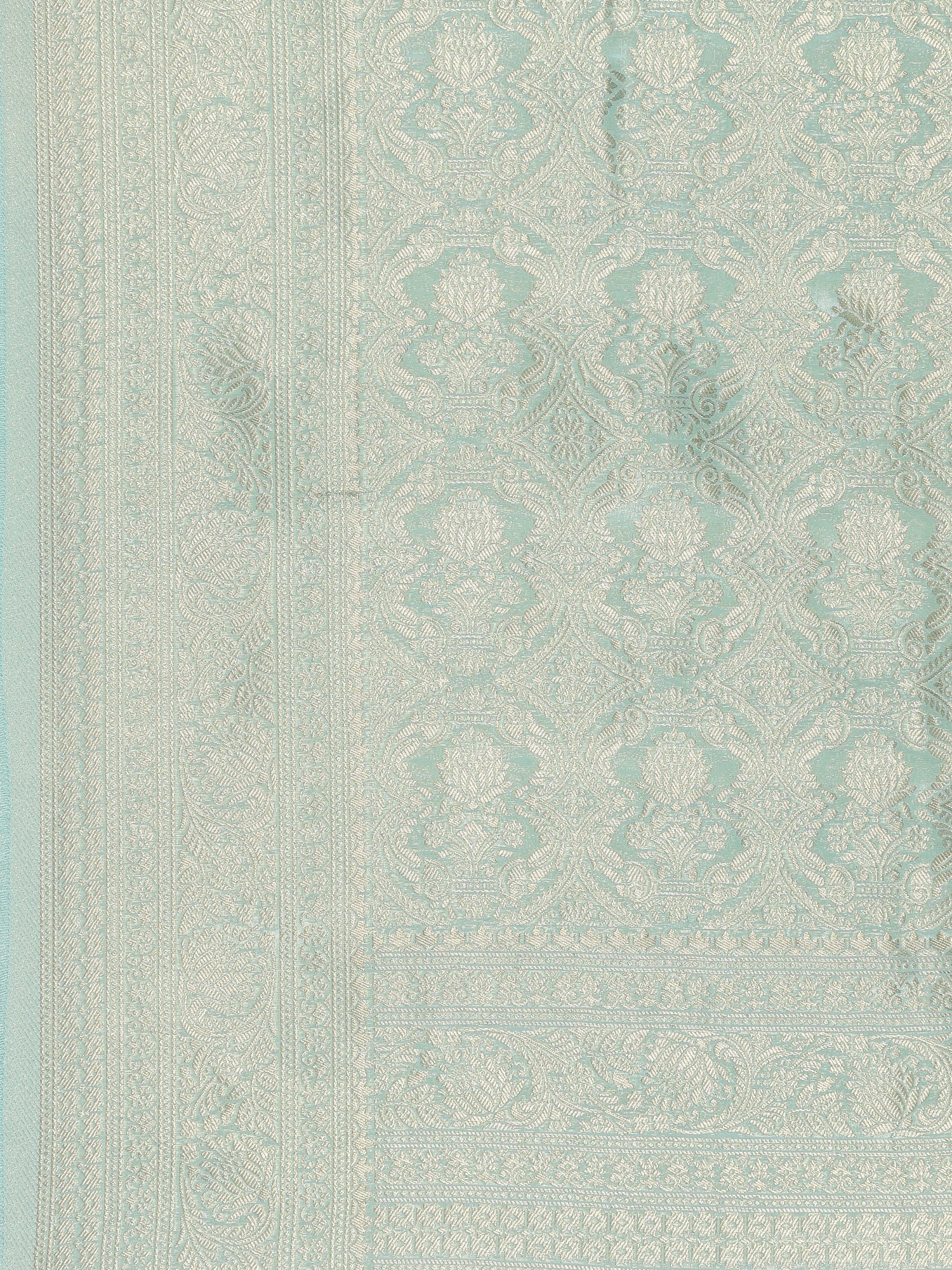 Blue Banaras Weaved Saree - Image 5