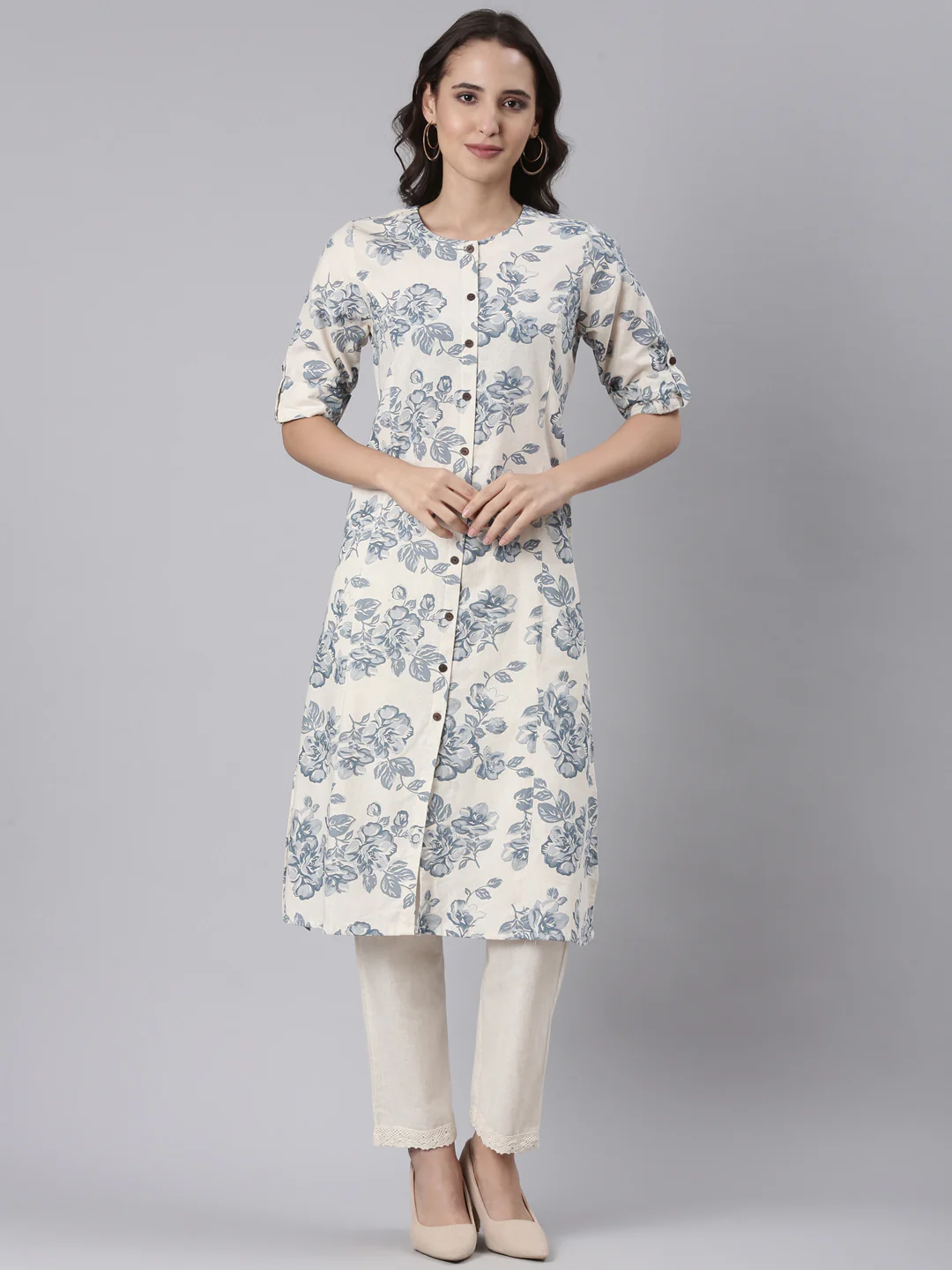 Blue Flex Printed Kurta - Image 2