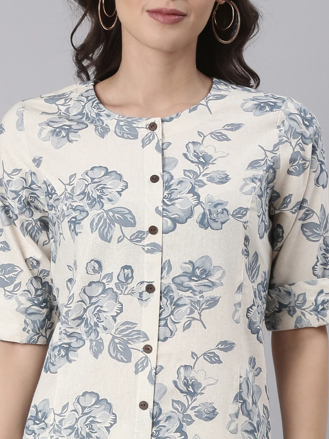Blue Flex Printed Kurta - Image 5