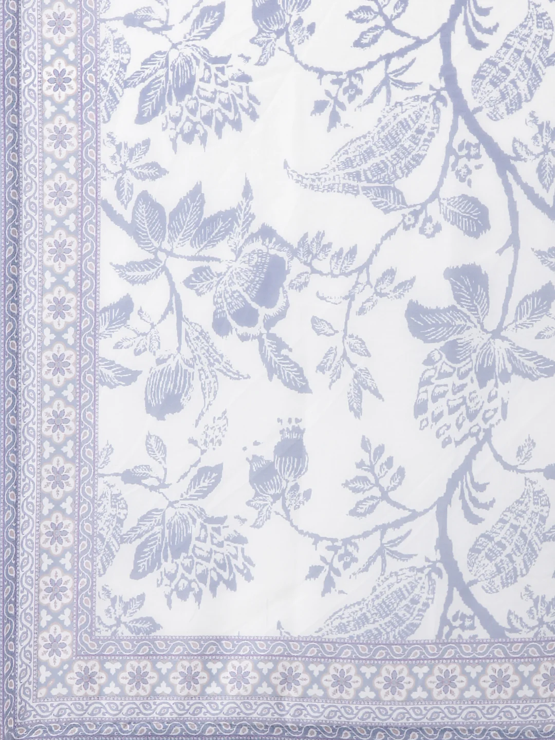Blue Rayon Printed Three Piece Set - Image 7