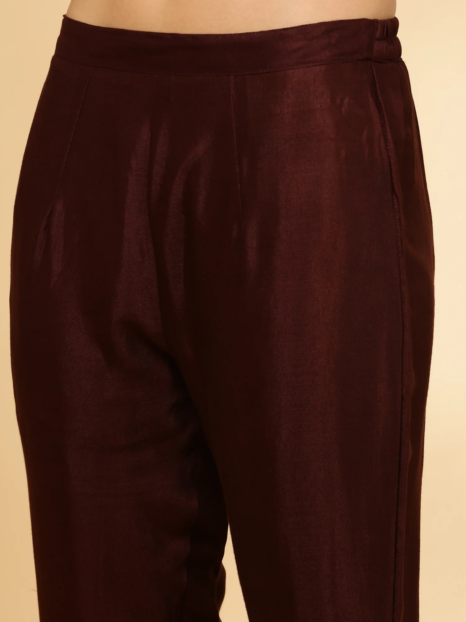 Choclate Crepe Printed Three Piece Set - Image 6