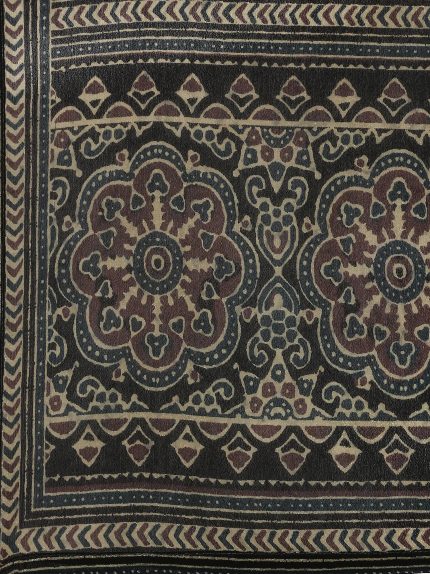 Choclate Crepe Printed Three Piece Set - Image 7