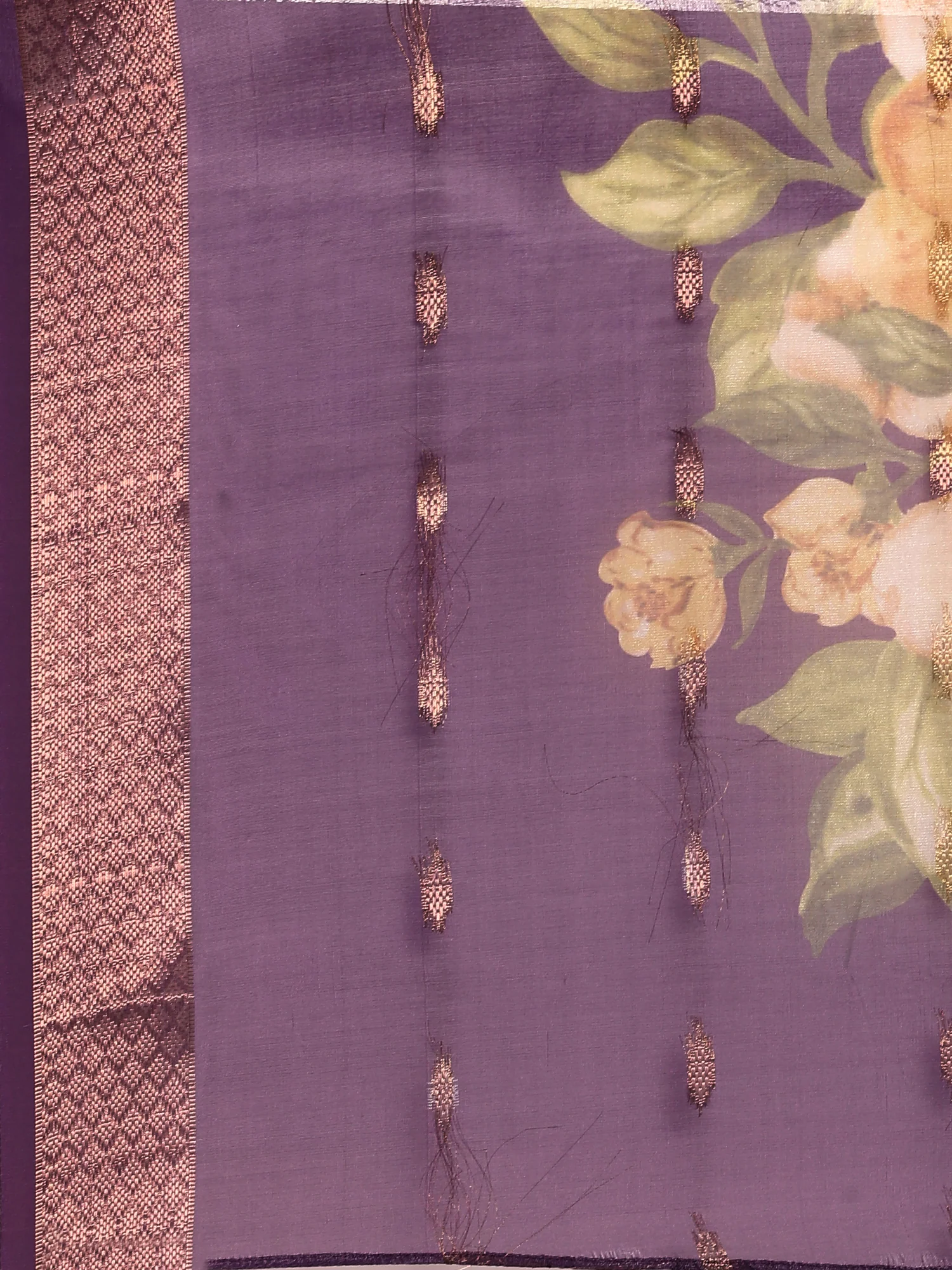 Dark Purple Muslin Three Piece Set - Image 7