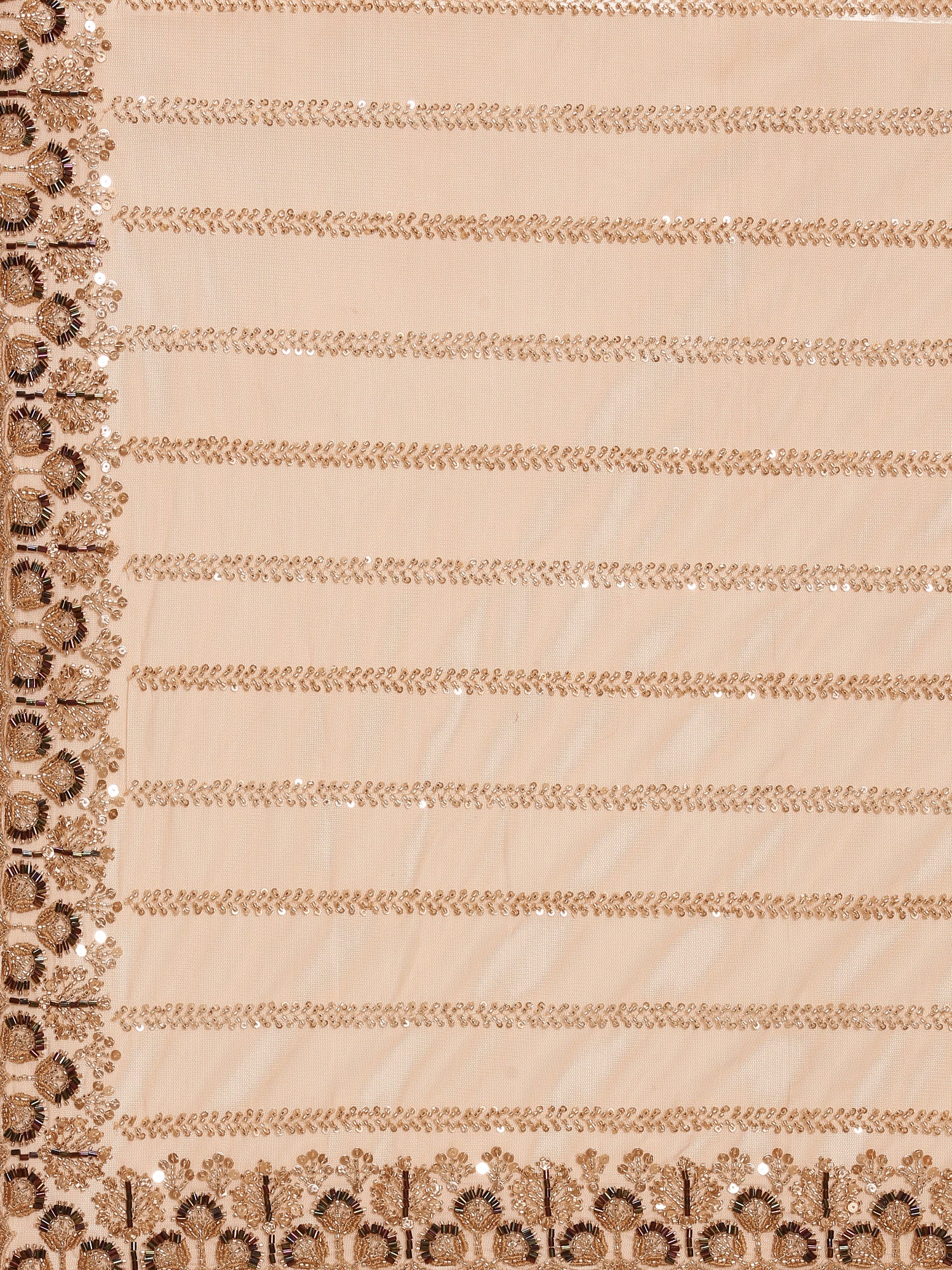 Gold Net Embroidery Saree - Image 6