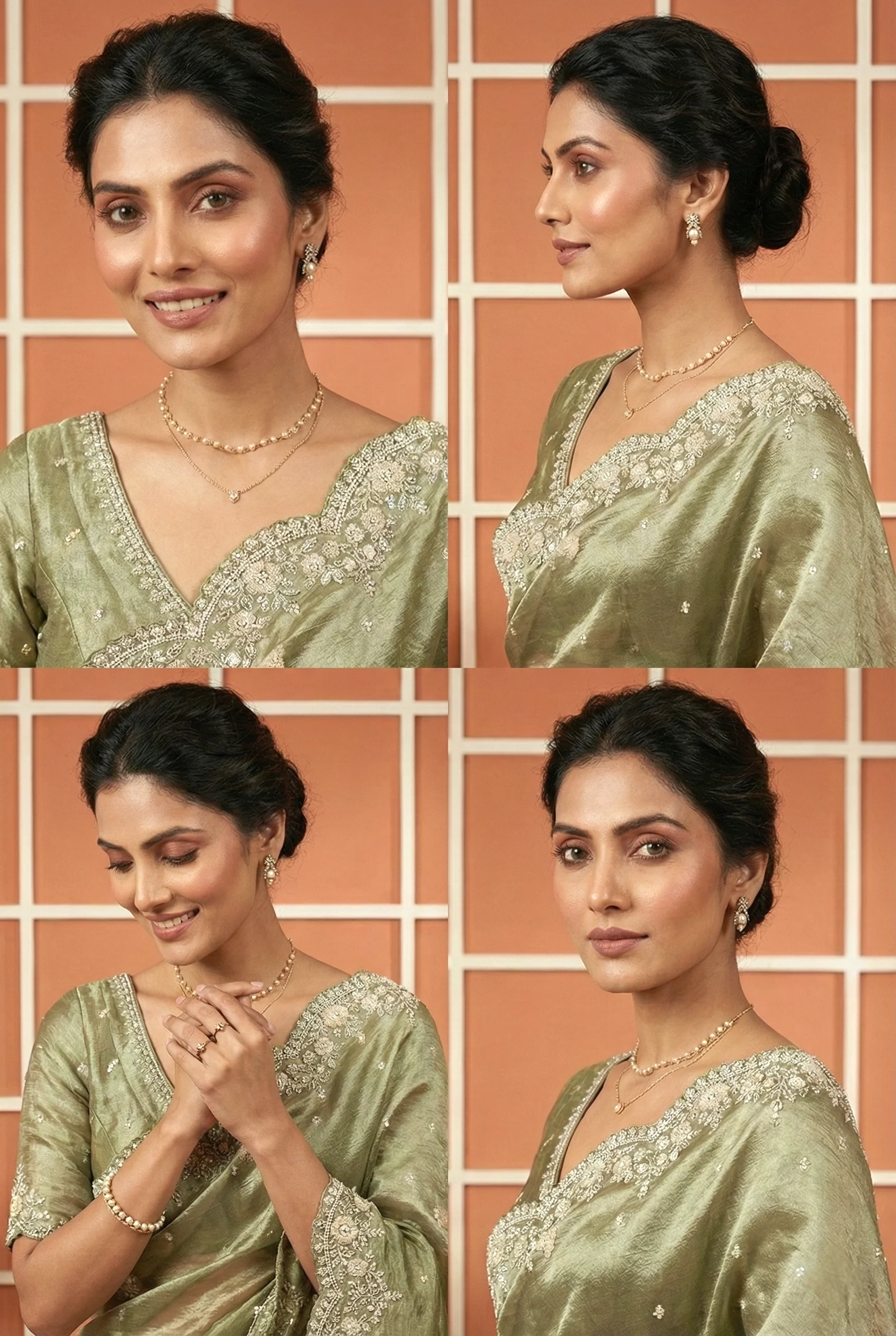 Green Heavy Zari Embroidery Organza Saree - Image 3