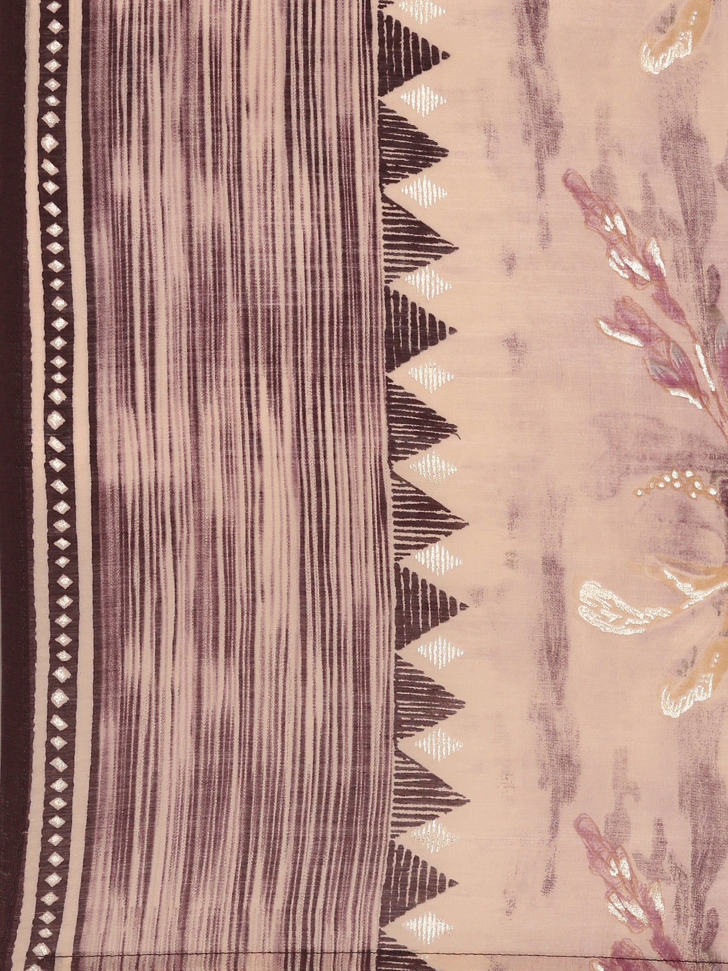 Lavender Modal Silk Floral Digital Print Three Piece Set - Image 7