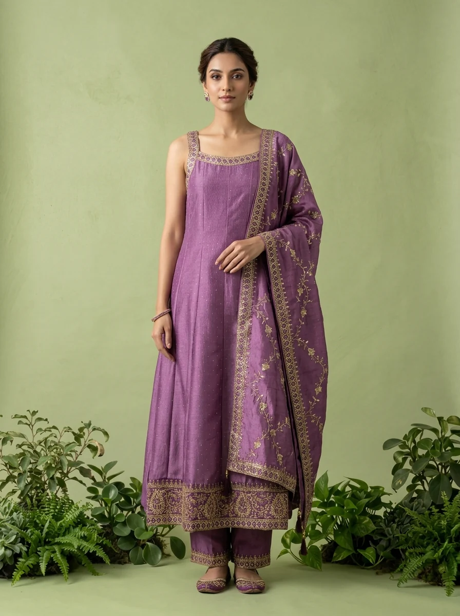 Lavender Silk Three Piece Set - Image 2