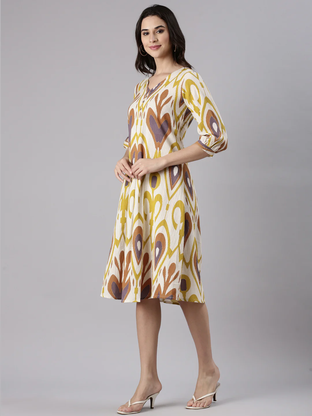 Lemon Cotton Flex Printed Kurta - Image 2