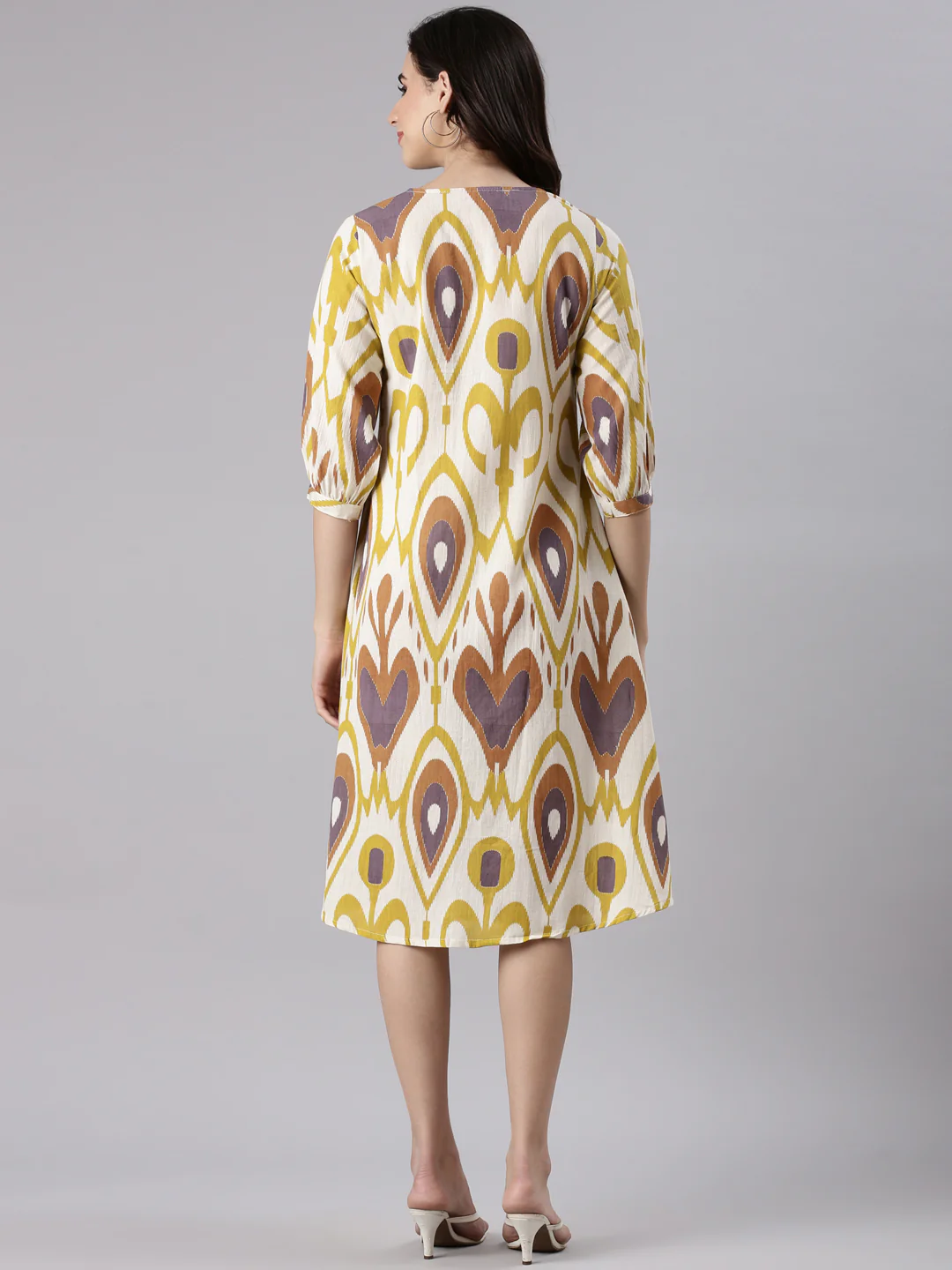 Lemon Cotton Flex Printed Kurta - Image 3