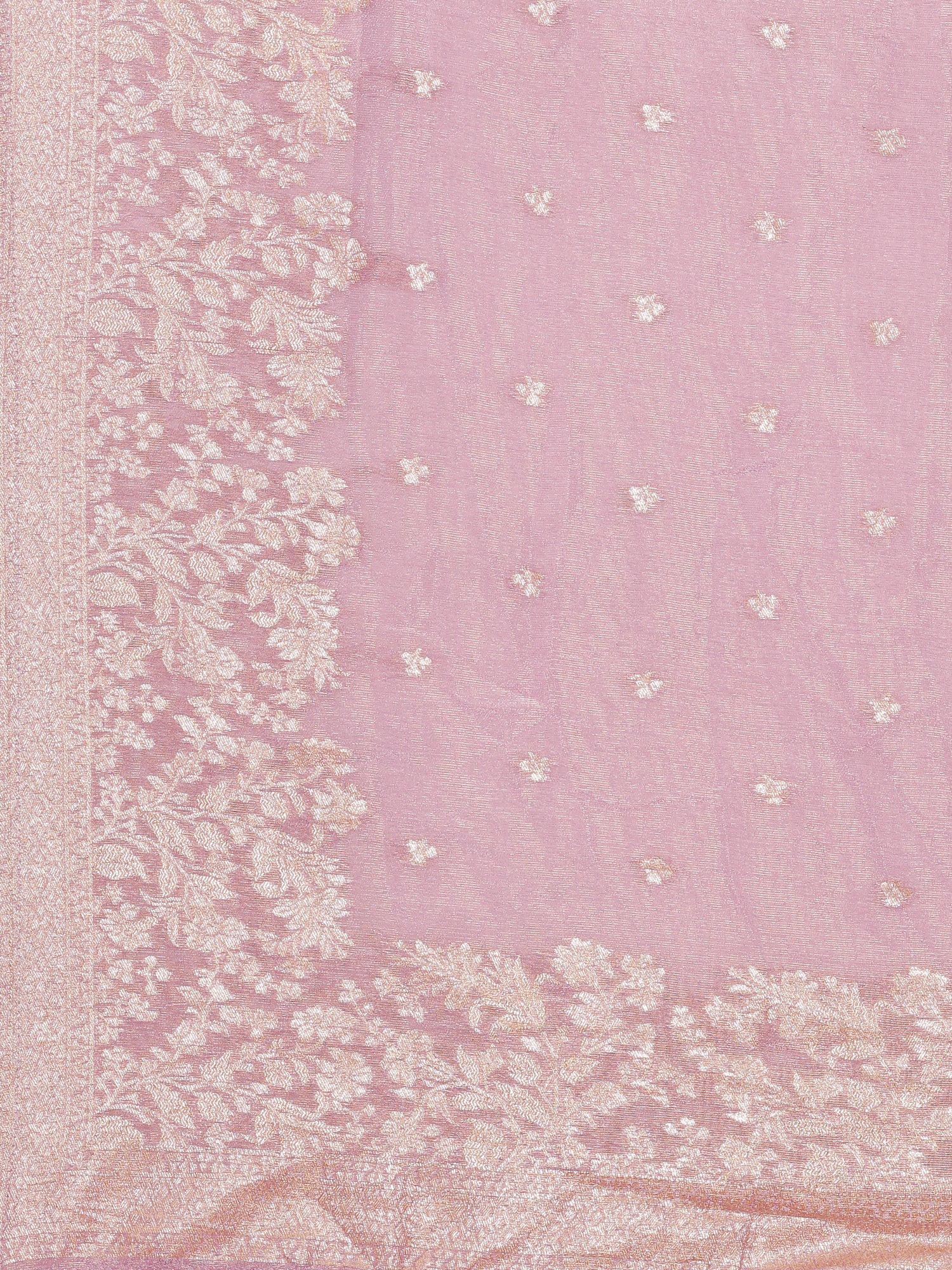 Lilac Tissue Hand Embroidery Three Piece Suit Set - Image 7