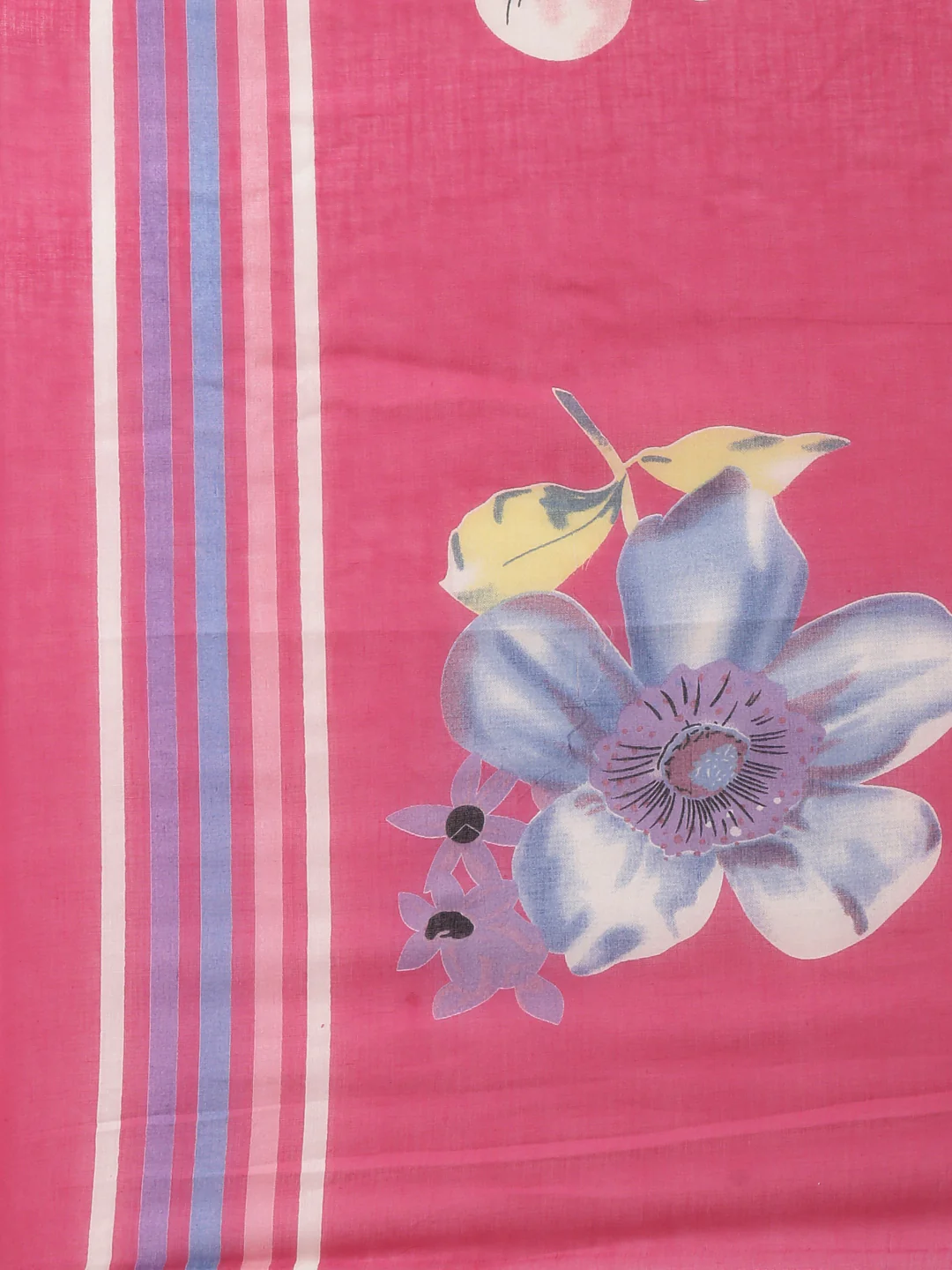 Magenta Cotton Printed Three Piece Set - Image 7