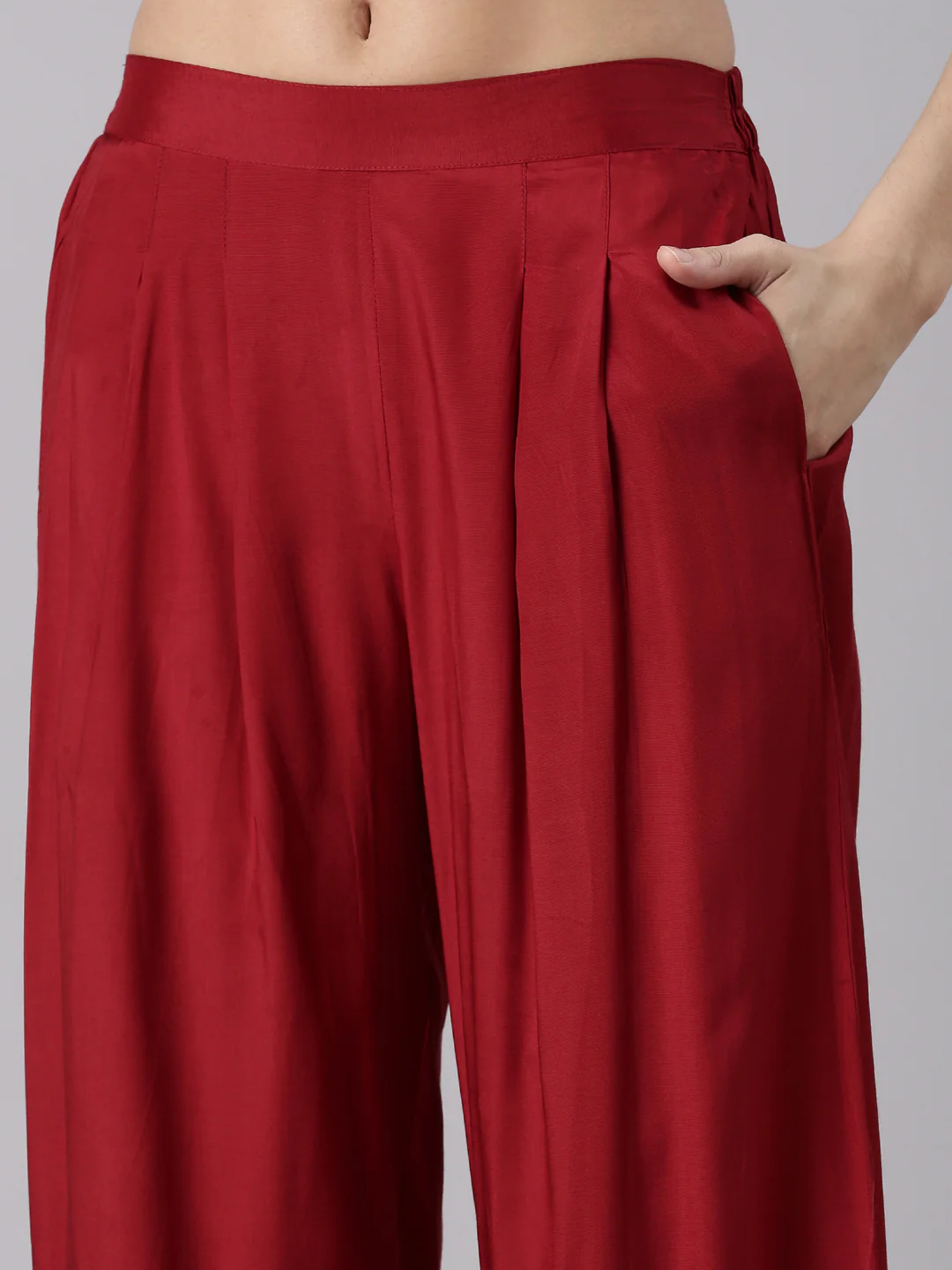 Maroon Georgette Anarkali Three Piece Set - Image 6