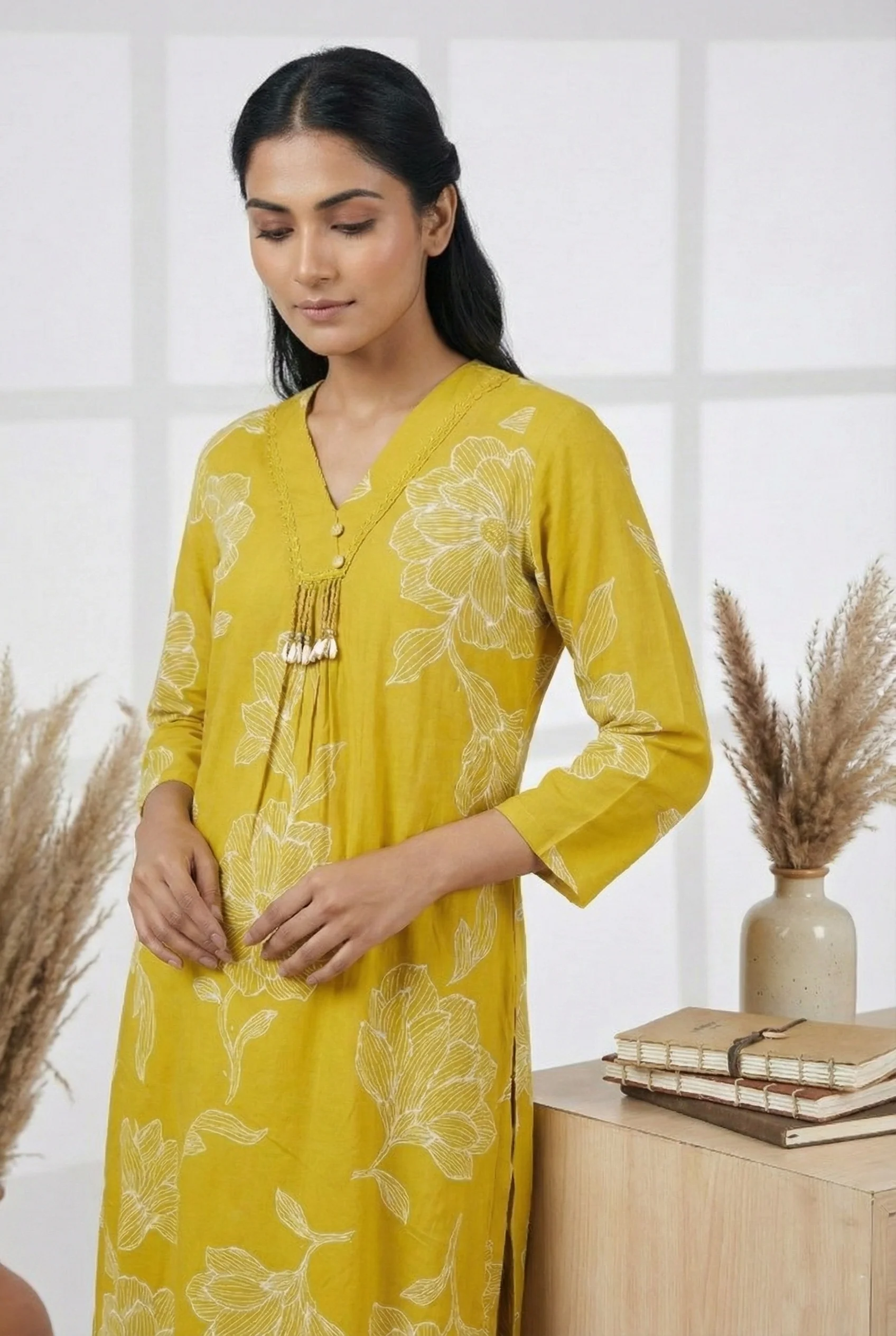 Mehadi Green Rayon Digit Print Two Piece Set - Image 5