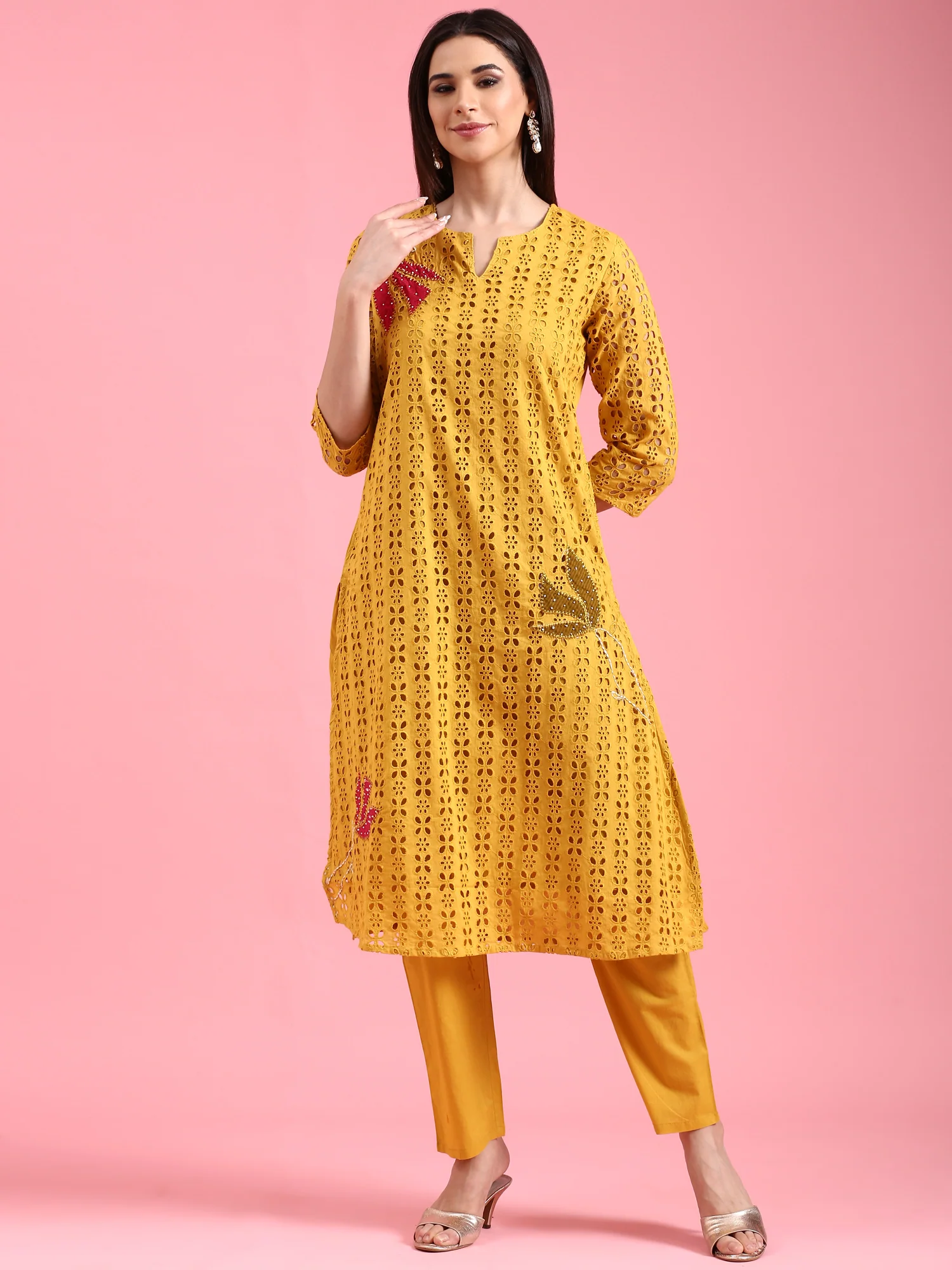 Mustard Chiken Two Piece Set