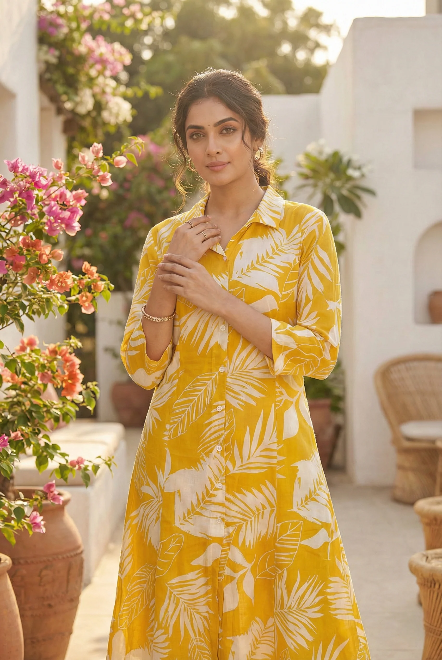 Mustard Cotton Two Piece Set - Image 4