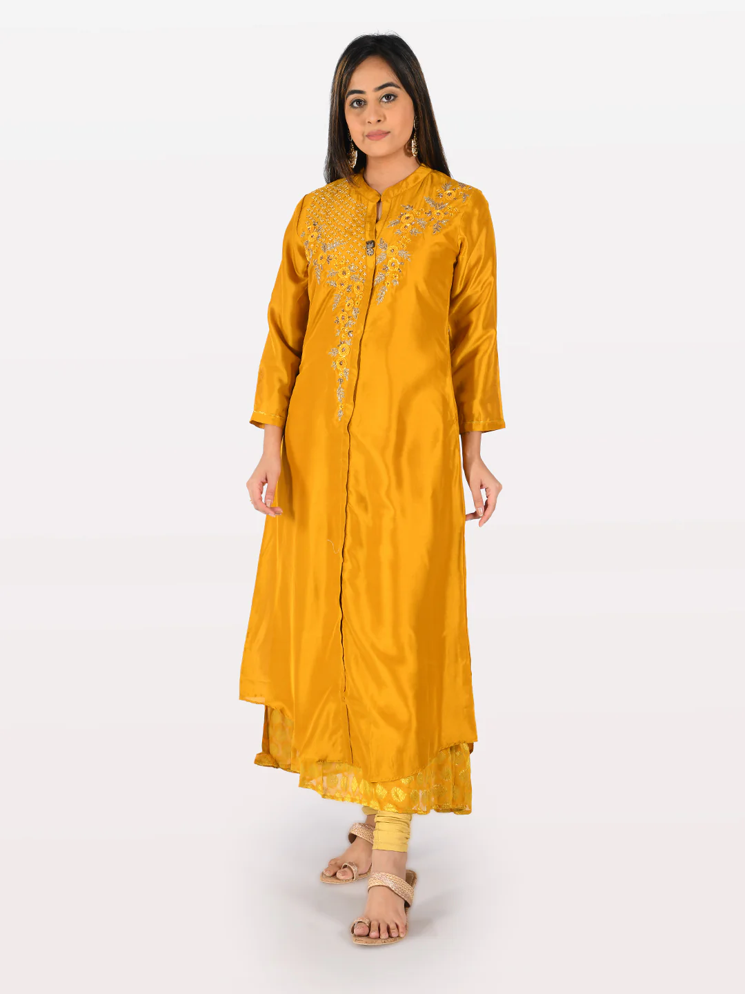 Neerus Amber Embellished Anarkali Kurta - Image 5
