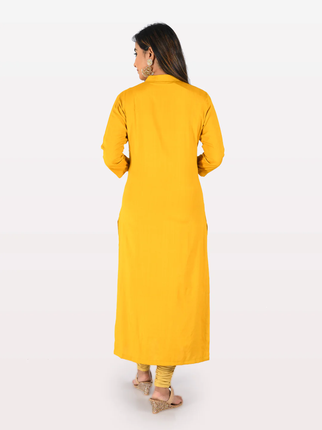 Neerus Amber Embellished Straight Kurta - Image 3