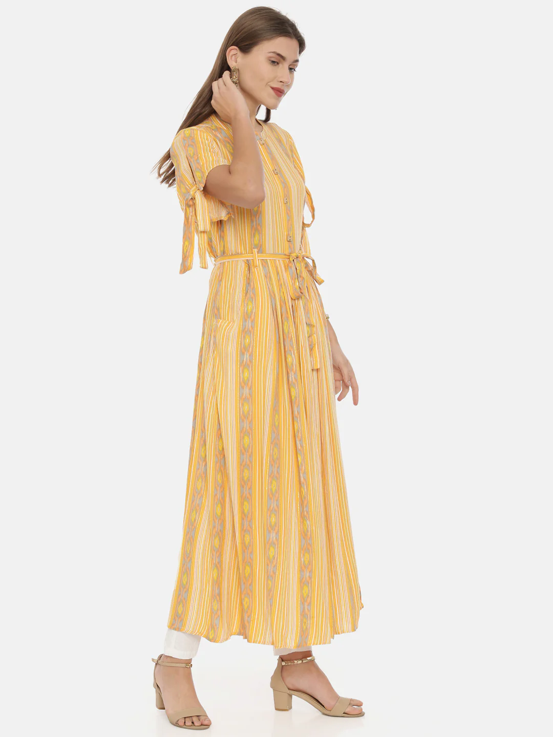 Neerus Amber Printed Anarkali Kurta - Image 4
