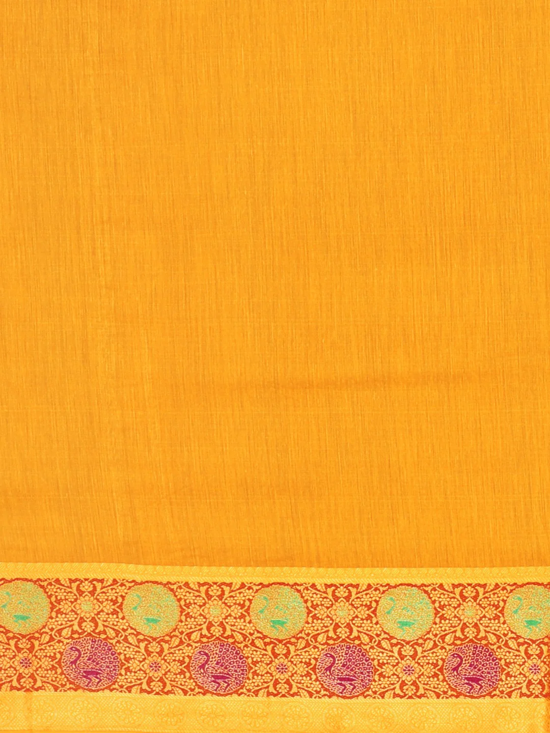 Neerus Amber Textured Saree With Blouse - Image 3