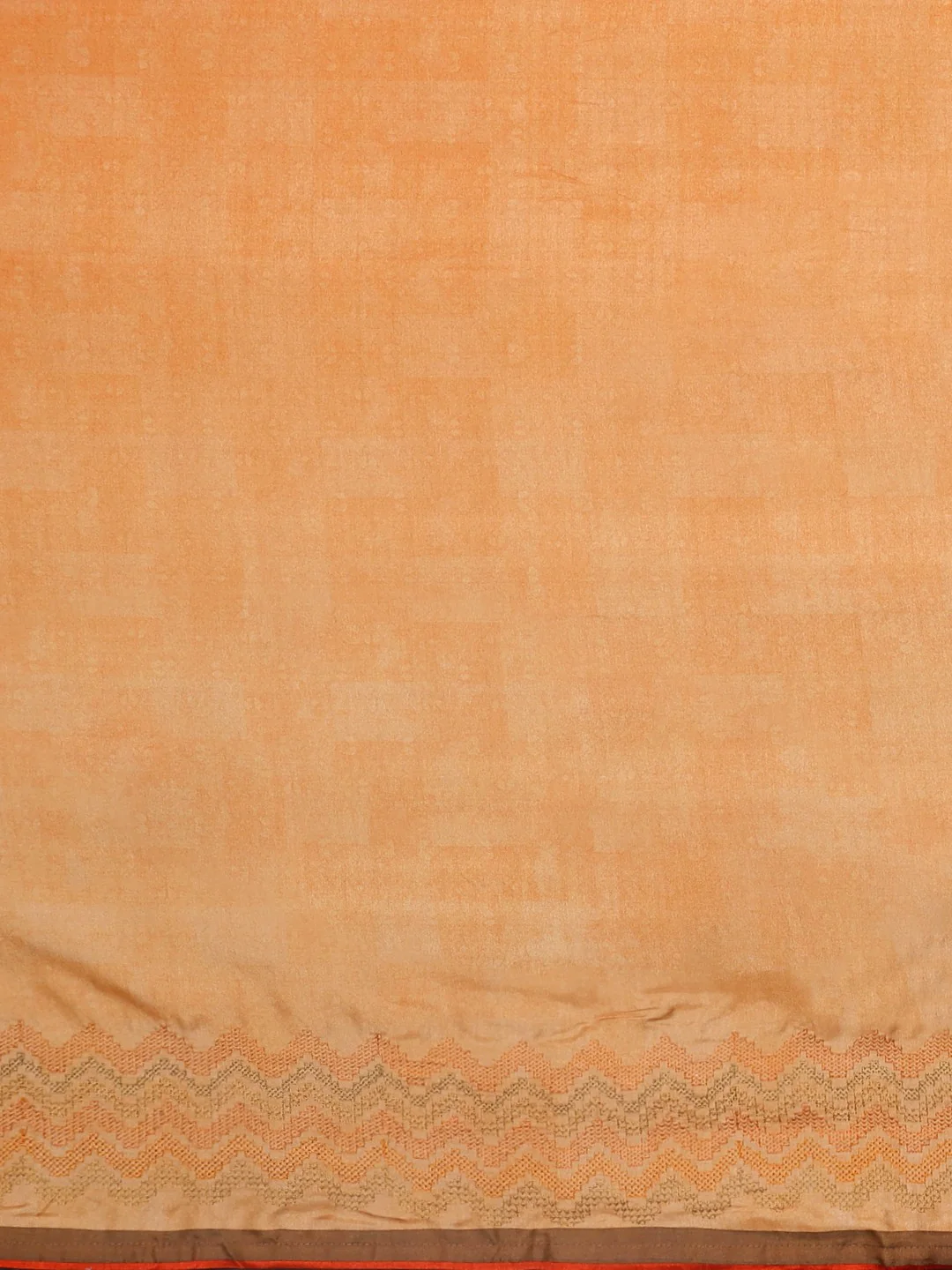 Neerus Apricot Printed Saree With Blouse - Image 3