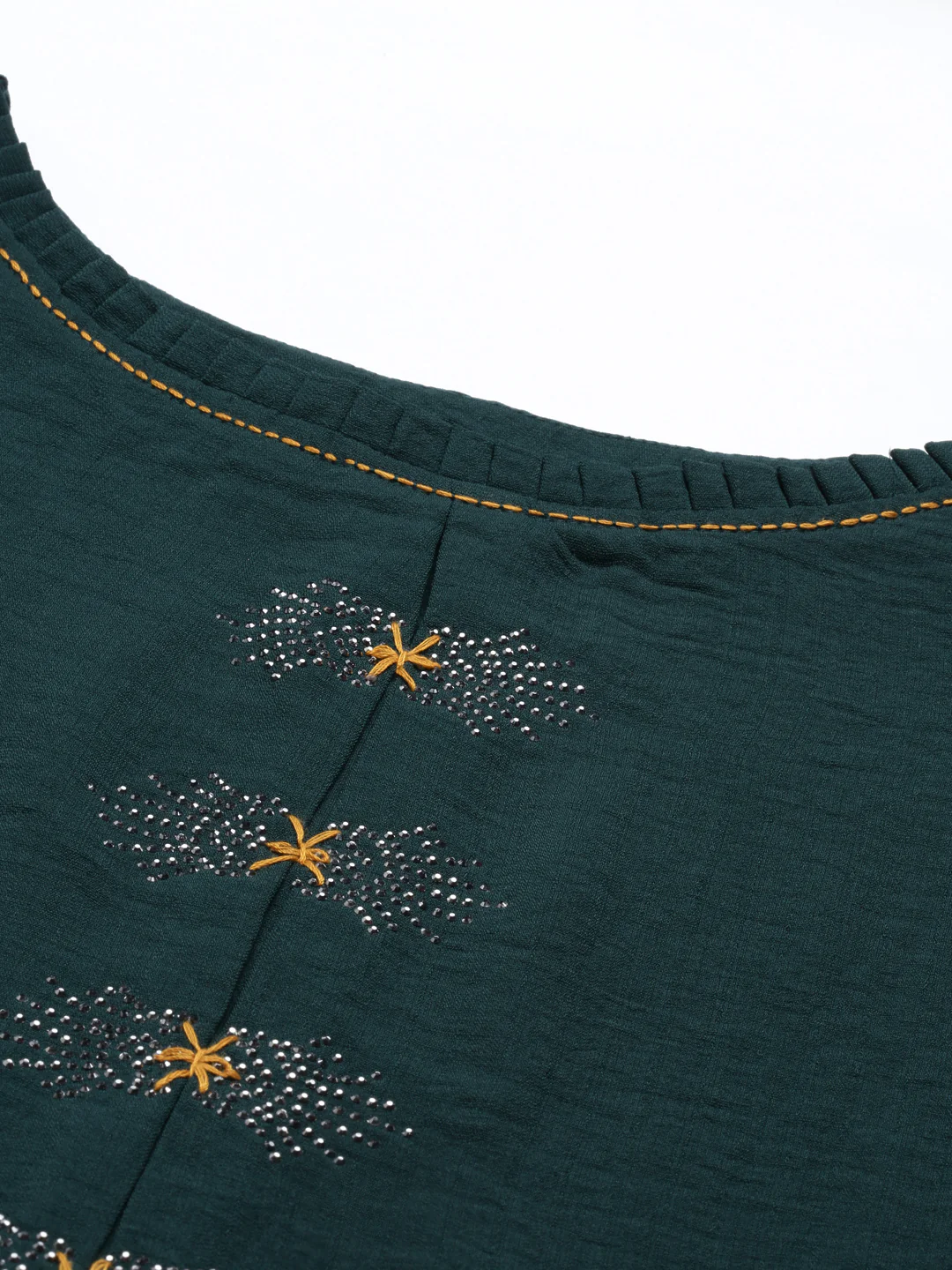 Neerus B Green Color Mouse Crepe Fabric Kurta - Image 2