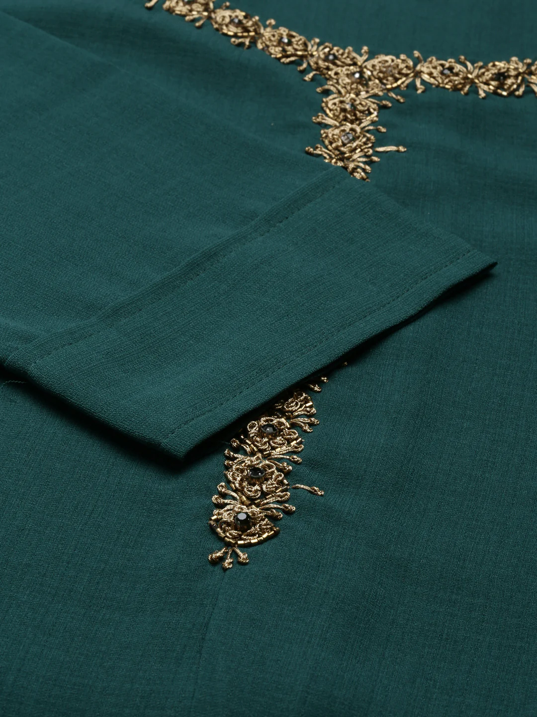 Neerus B Green Color Slub Riyon Fabric Kurta - Image 7