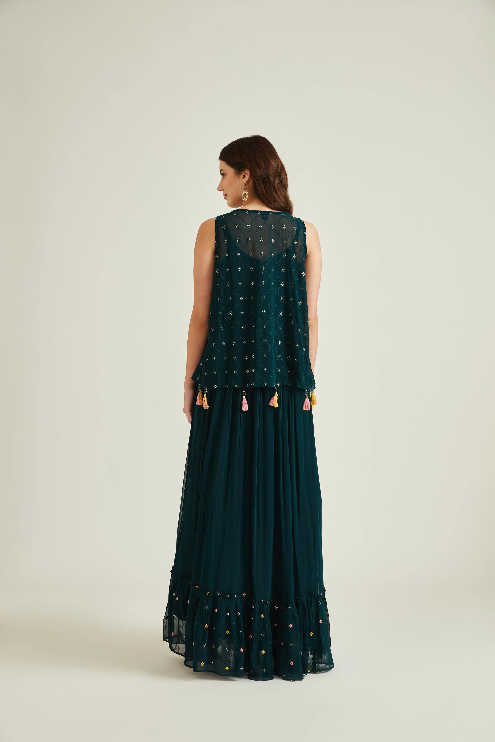 Neerus B Green Colour Georgette Fabric Suit - Image 2