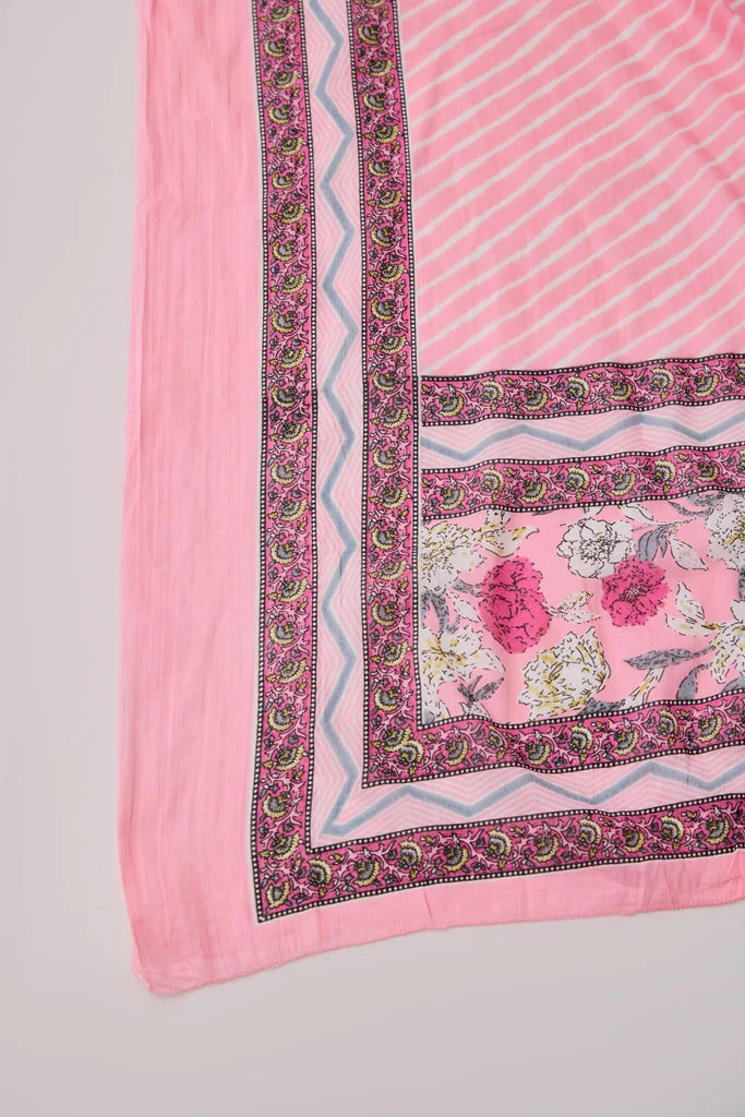 Neerus Baby Pink Straight Embellished Kurta And Trousers With Dupatta - Image 8