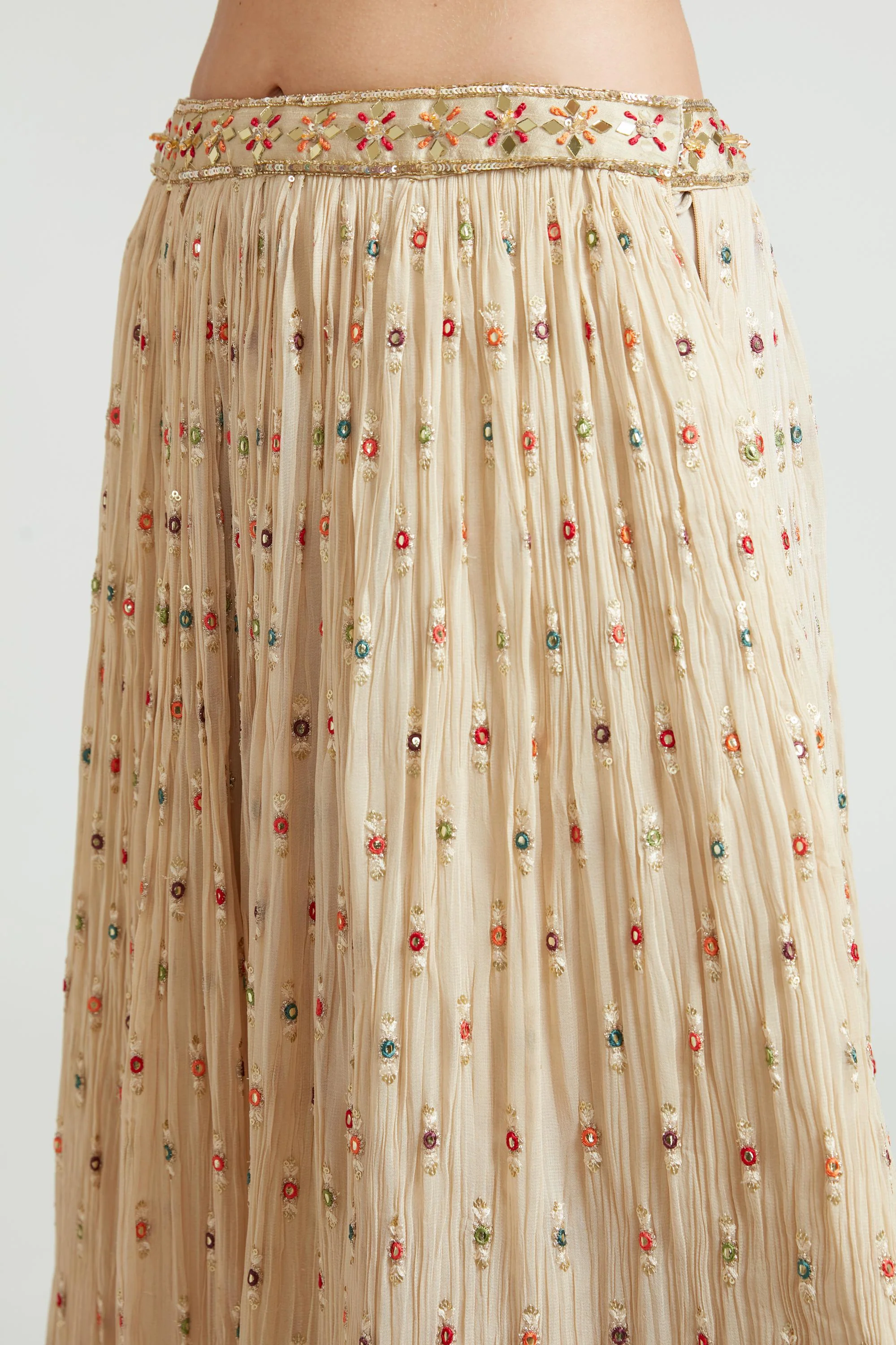 Neerus Beige Color Georgette Fabric Lehenga Choli - Image 4