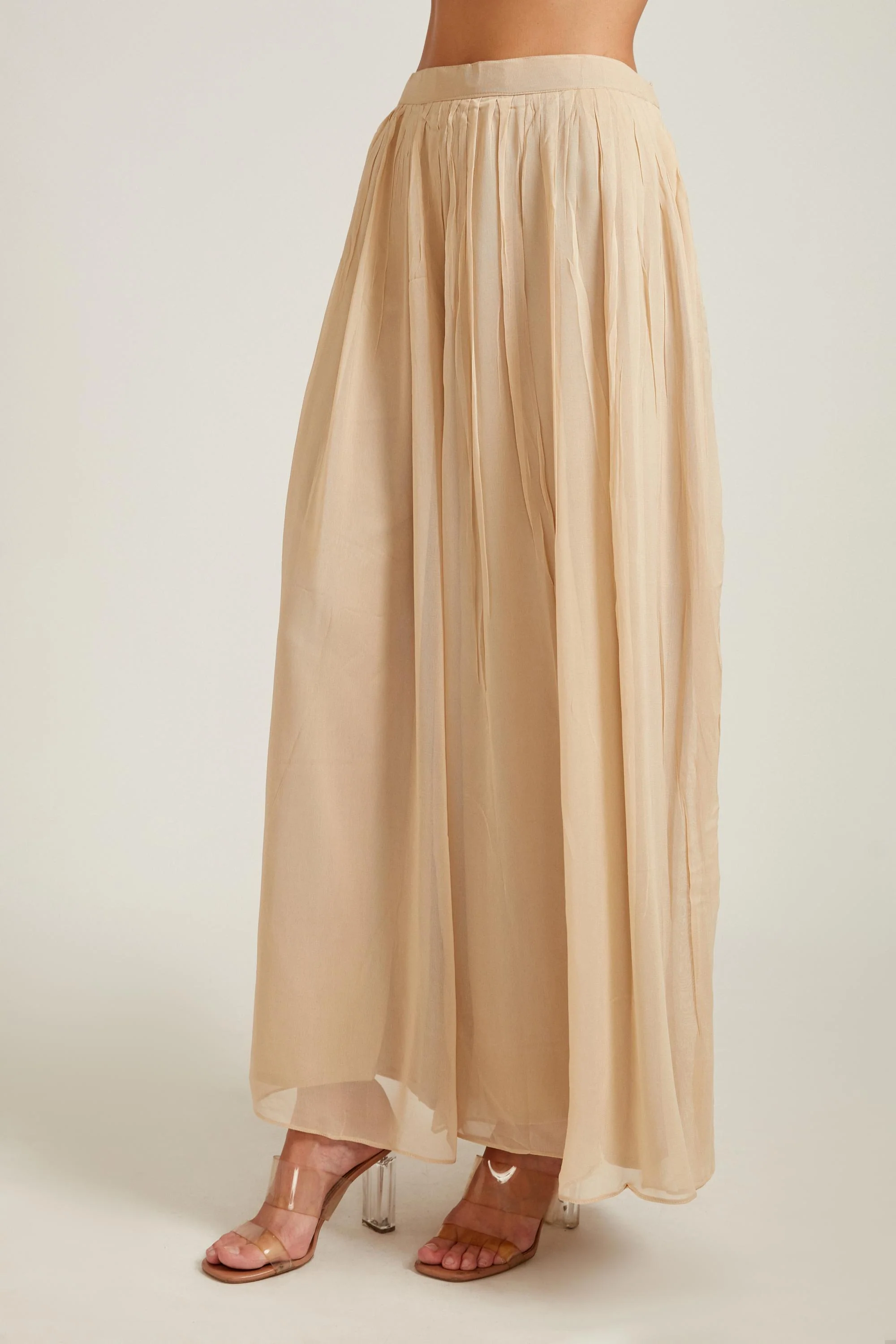 Neerus Beige Color Georgette Fabric Salwar Kameez - Image 6