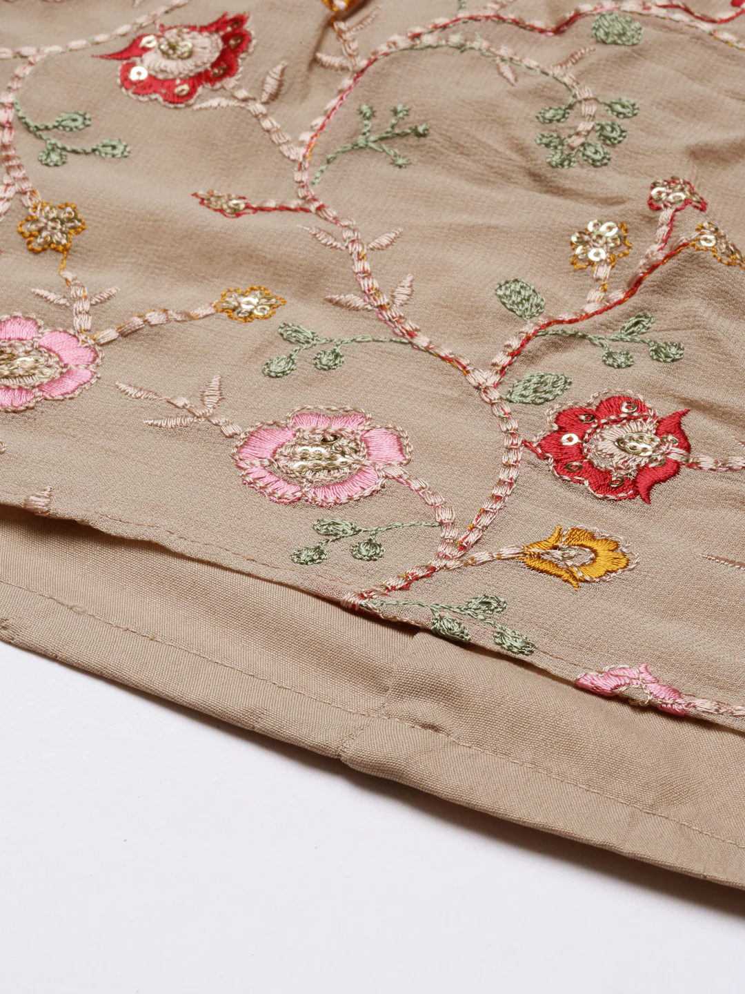 Neerus Beige Color Georgette Fabric Suit-Anarkali - Image 9