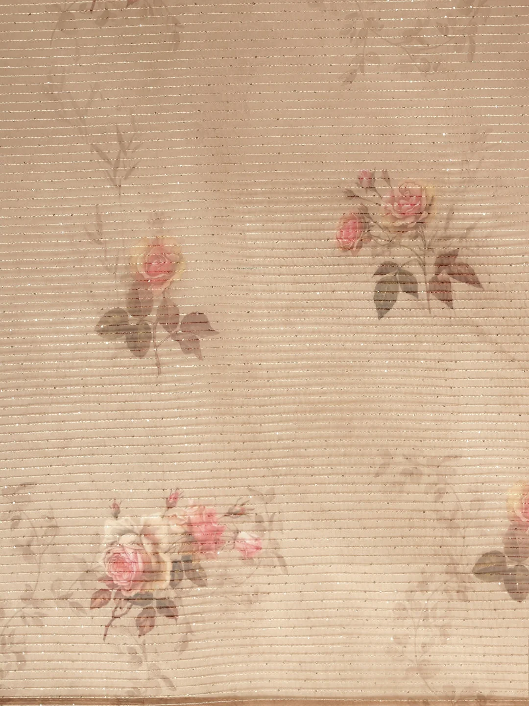 Neerus Beige Color Organza Fabric Saree - Image 3