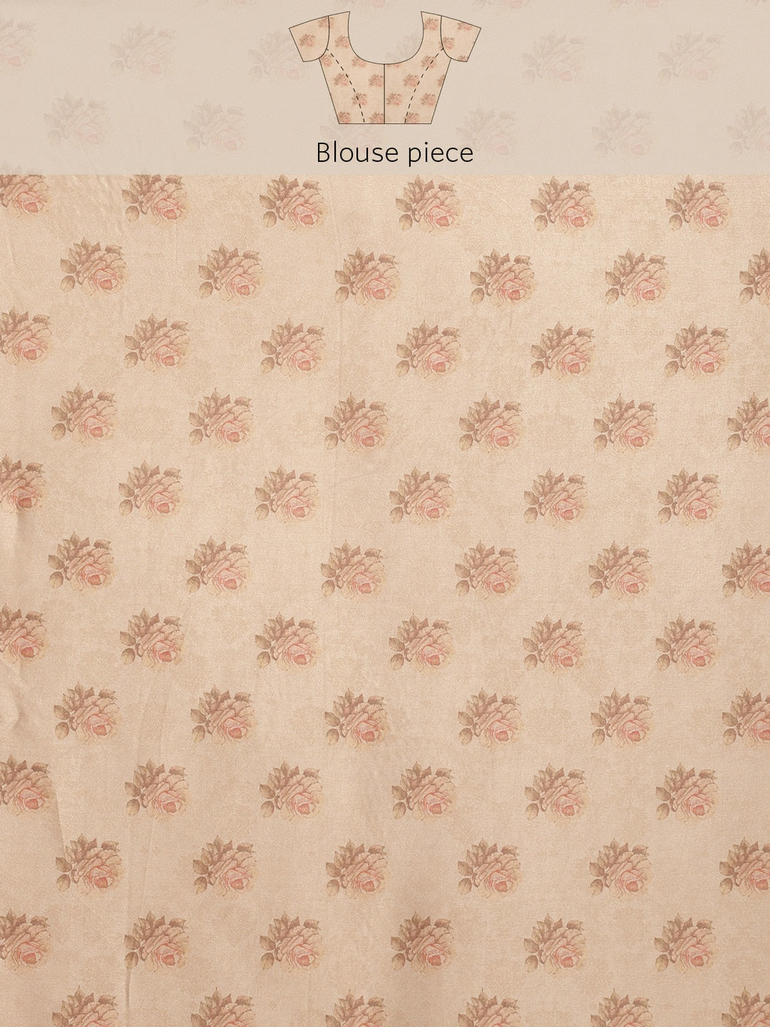 Neerus Beige Color Organza Fabric Saree - Image 6