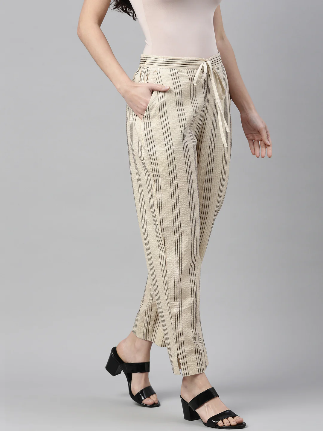 Neerus Beige Color Pants - Image 3