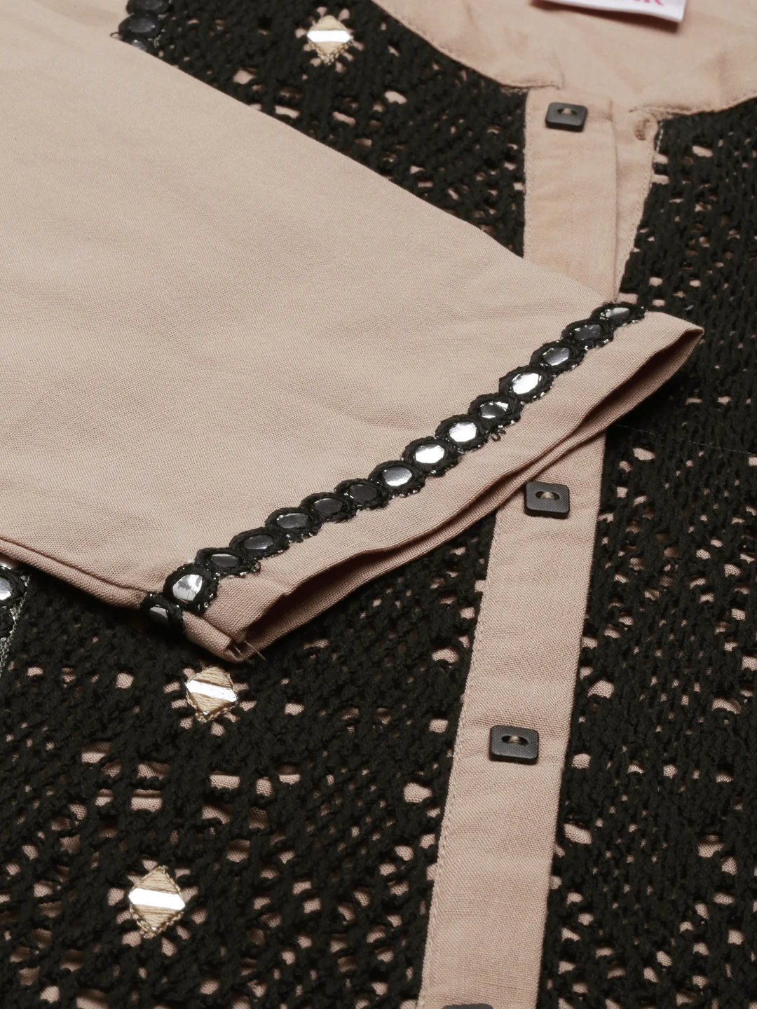 Neerus Beige Color Rayon Fabric Kurta - Image 7