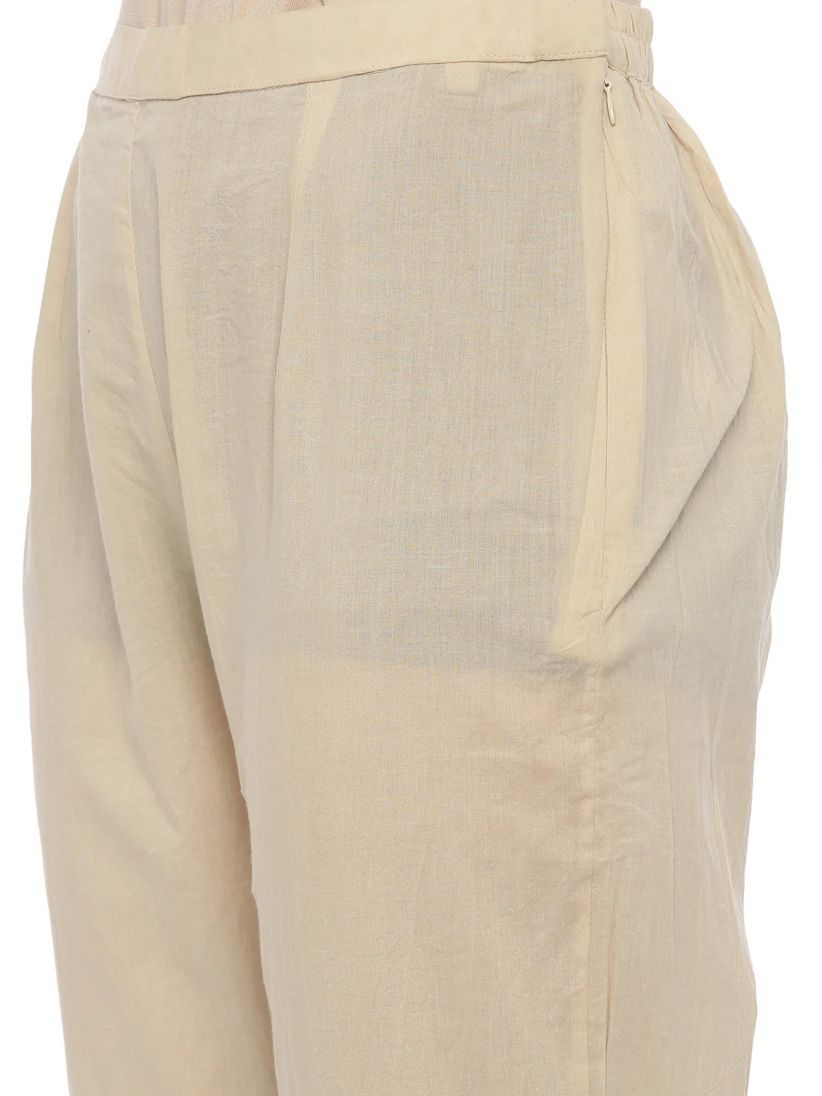 Neerus Beige Embroidered Kurta With Pant & Dupatta - Image 2