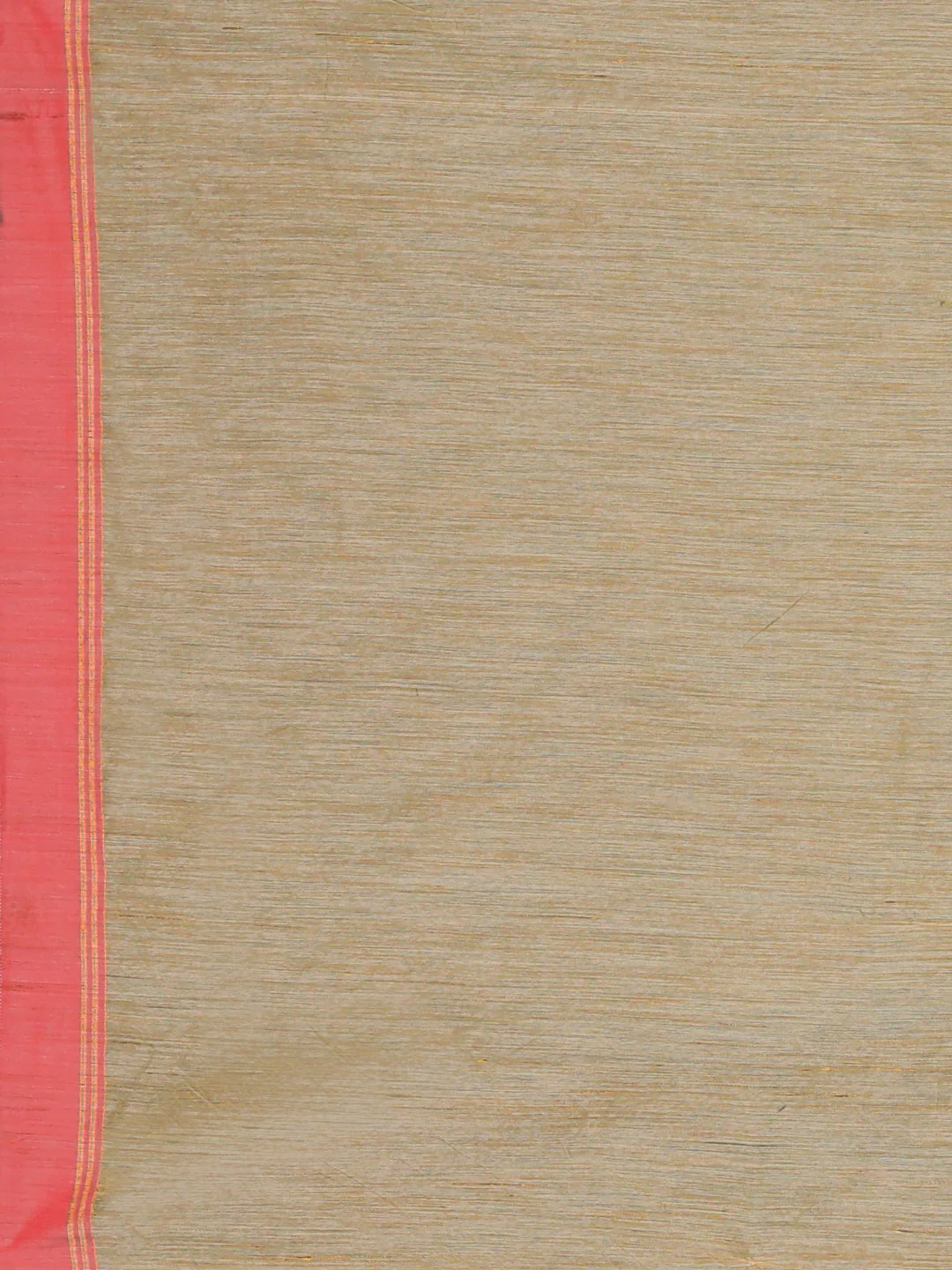 Neerus Beige Jute Silk Solid Chanderi Saree - Image 6
