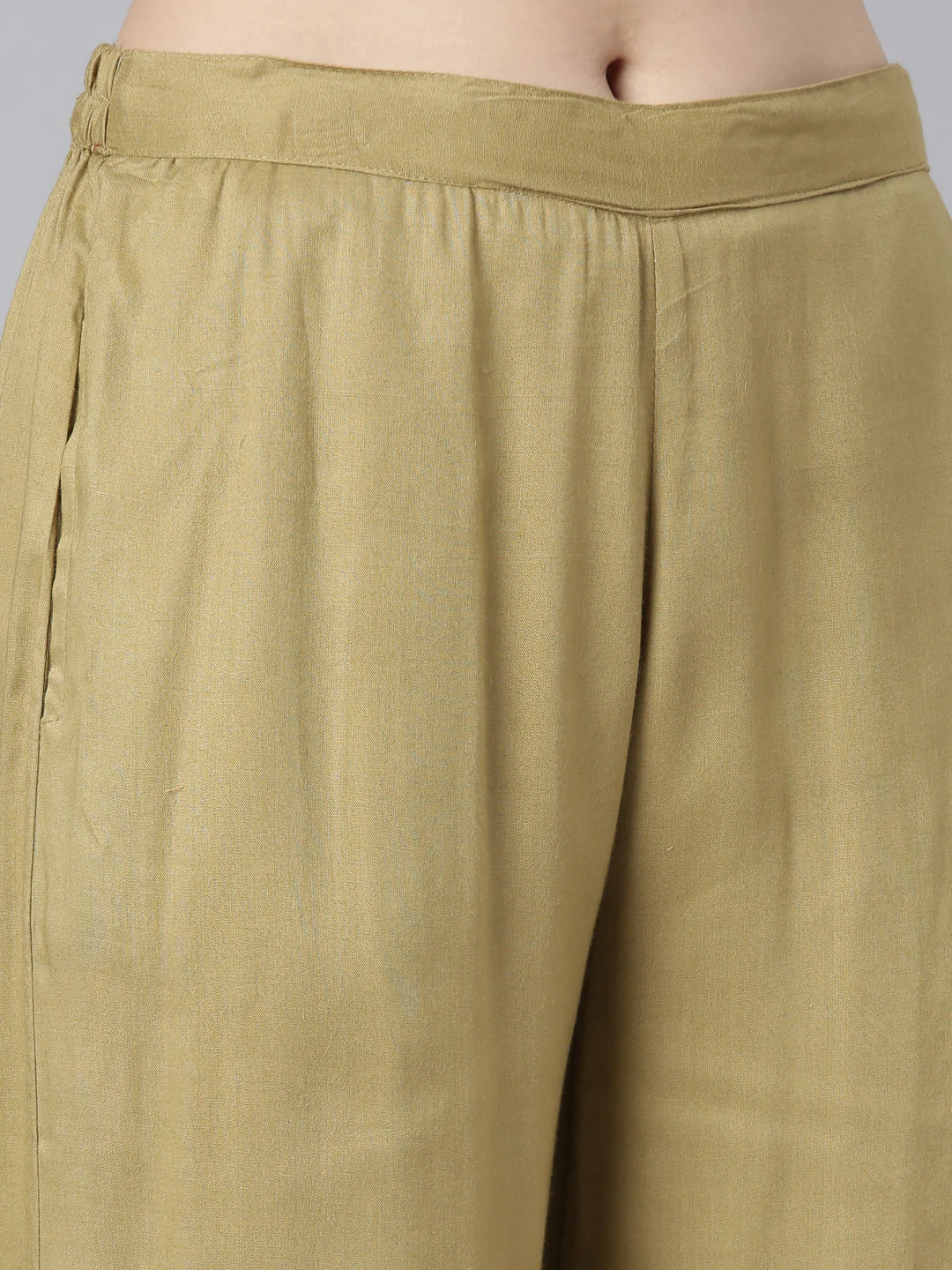 Neerus Beige Regular Straight Paisley Top And Salwar - Image 6