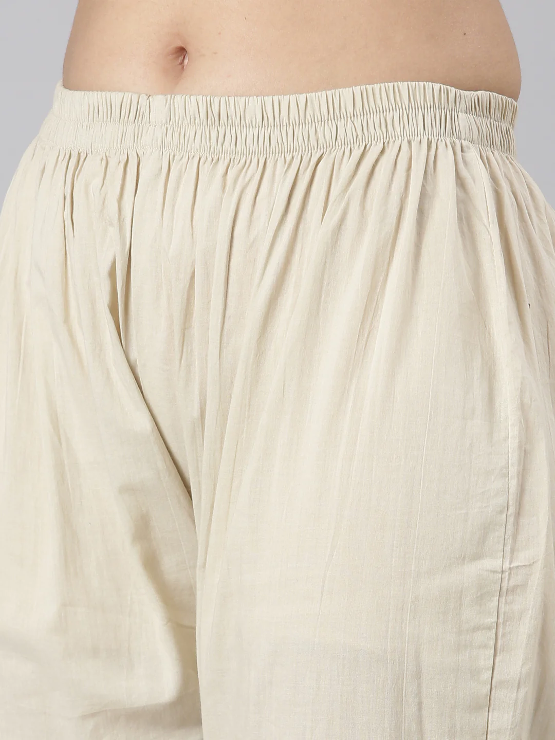 Neerus Beige Straight Casual Floral Kurta and Trouser with Dupatta - Image 7