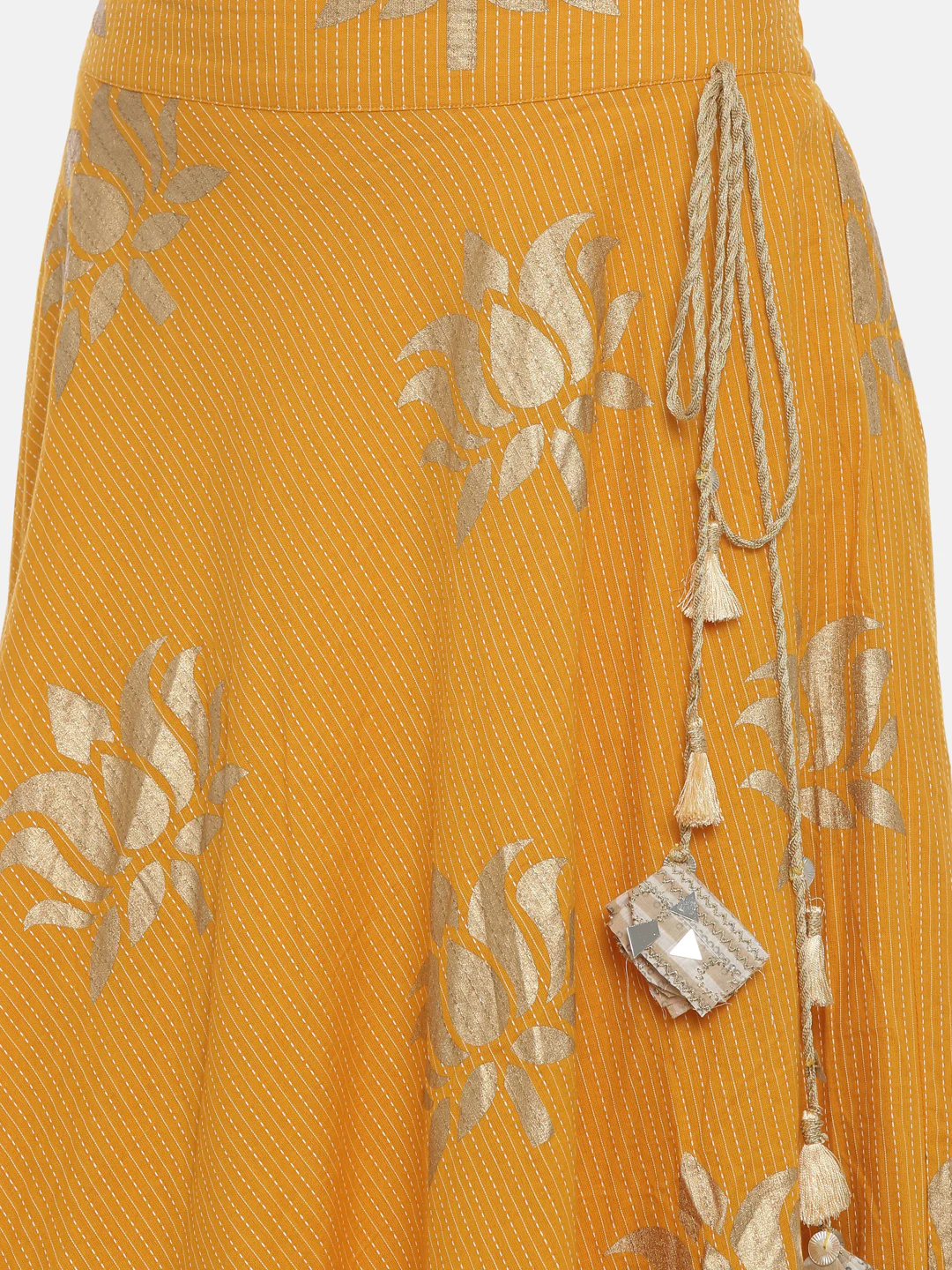 Neerus Beige & Yellow Embellished Lehenga Set - Image 8