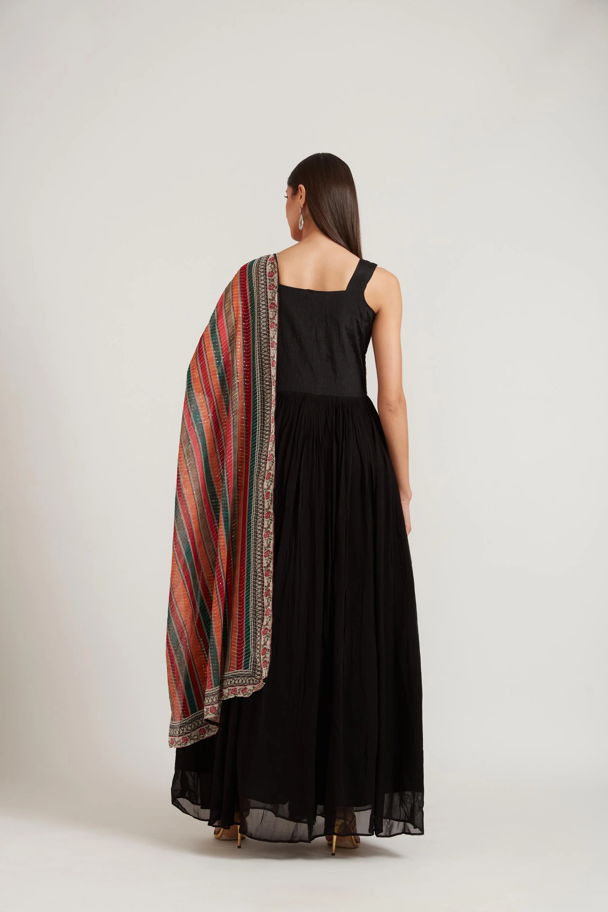 Neerus Black Color Georgette Fabric Anarkali Suit - Image 6