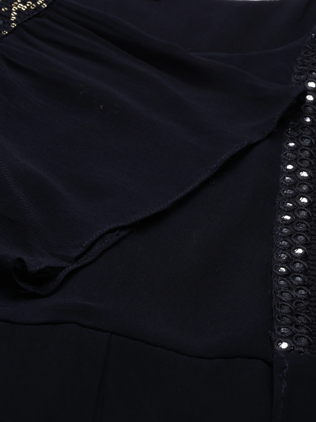 Neerus Black Color Georgette Fabric Kurta - Image 7
