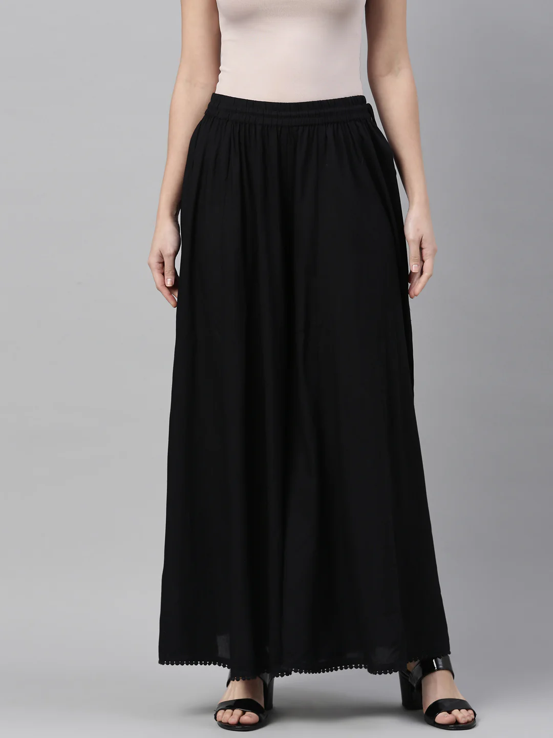 Neerus Black Color Plazzo - Image 2