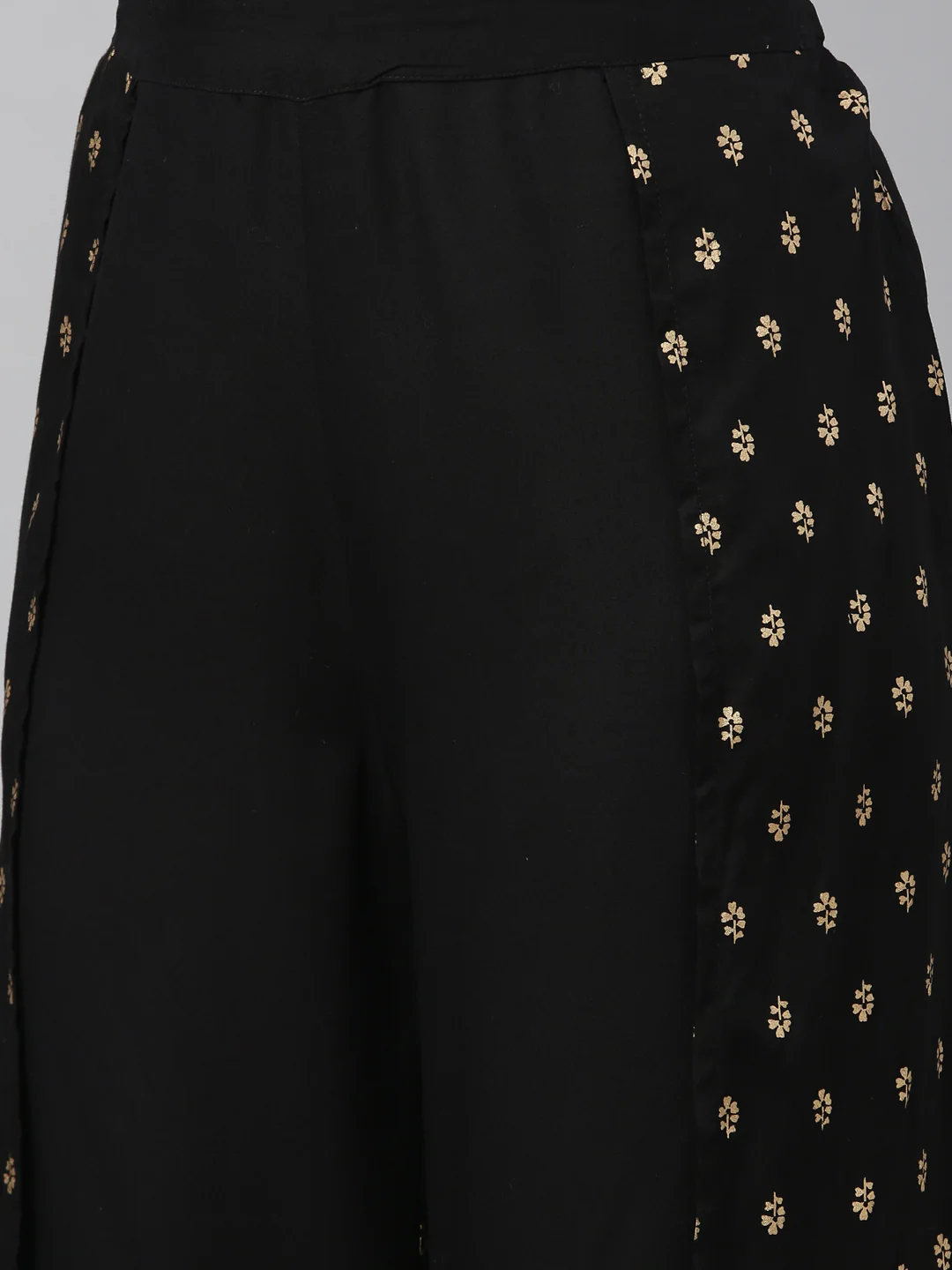 Neerus Black Color Rayon Fabric Plazzo - Image 8