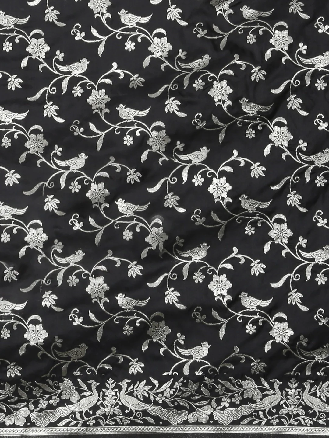 Neerus Black Color Silk Fabric Saree - Image 3