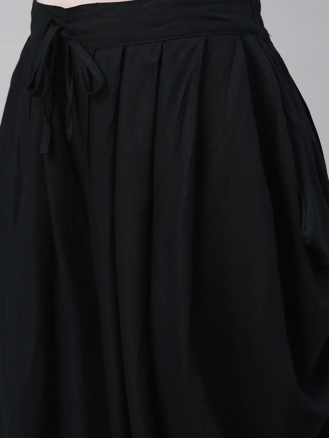 Neerus Black Color Slub Rayon Fabric Dhotti - Image 8