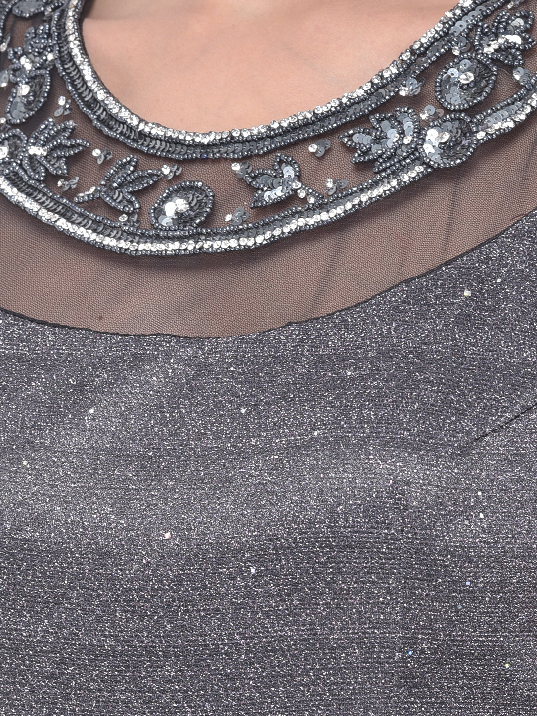 Neerus Black Colour Lycra Fabric Gown - Image 3